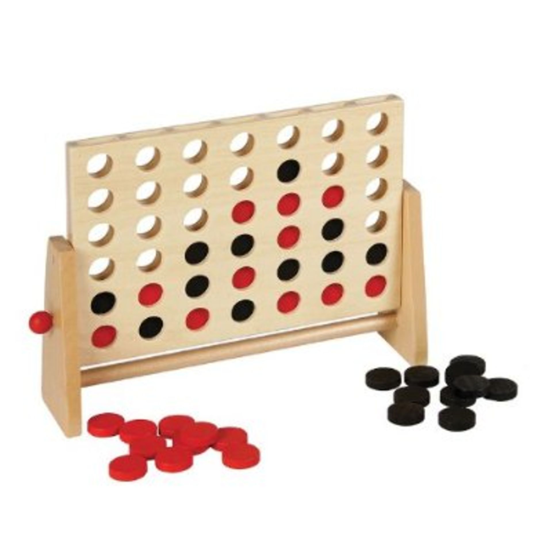 V Wooden Connect Four in a row game on swivel stand X  3  Bid price to be multiplied by Three - Image 3 of 3