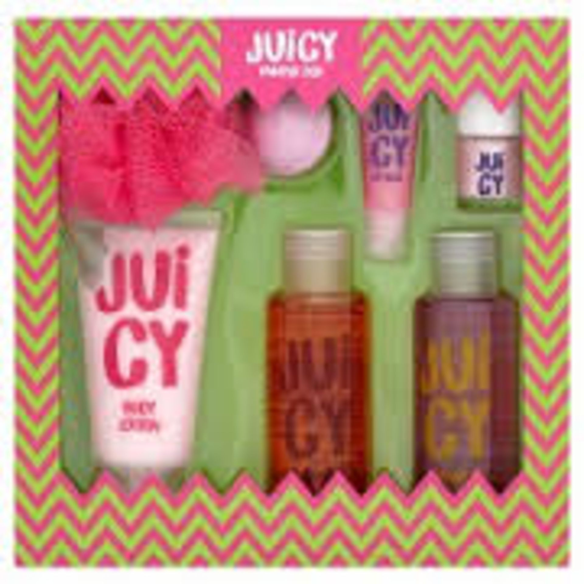 V Juicy Pamper Box - incl 7 items - shower gel, body lotion, bath fizzer etc - Image 2 of 3