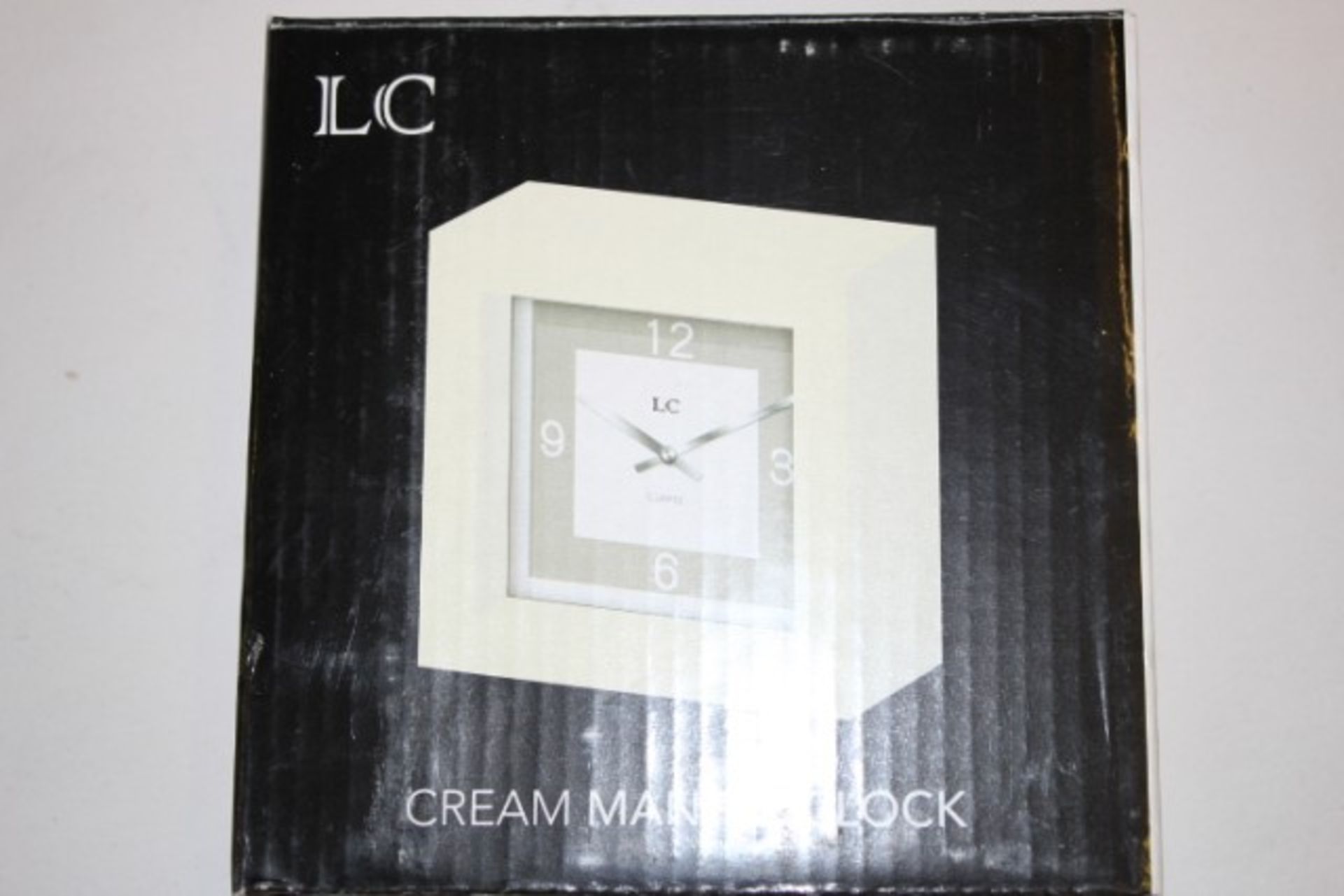 V Cream Mantle Clock X  2  Bid price to be multiplied by Two
