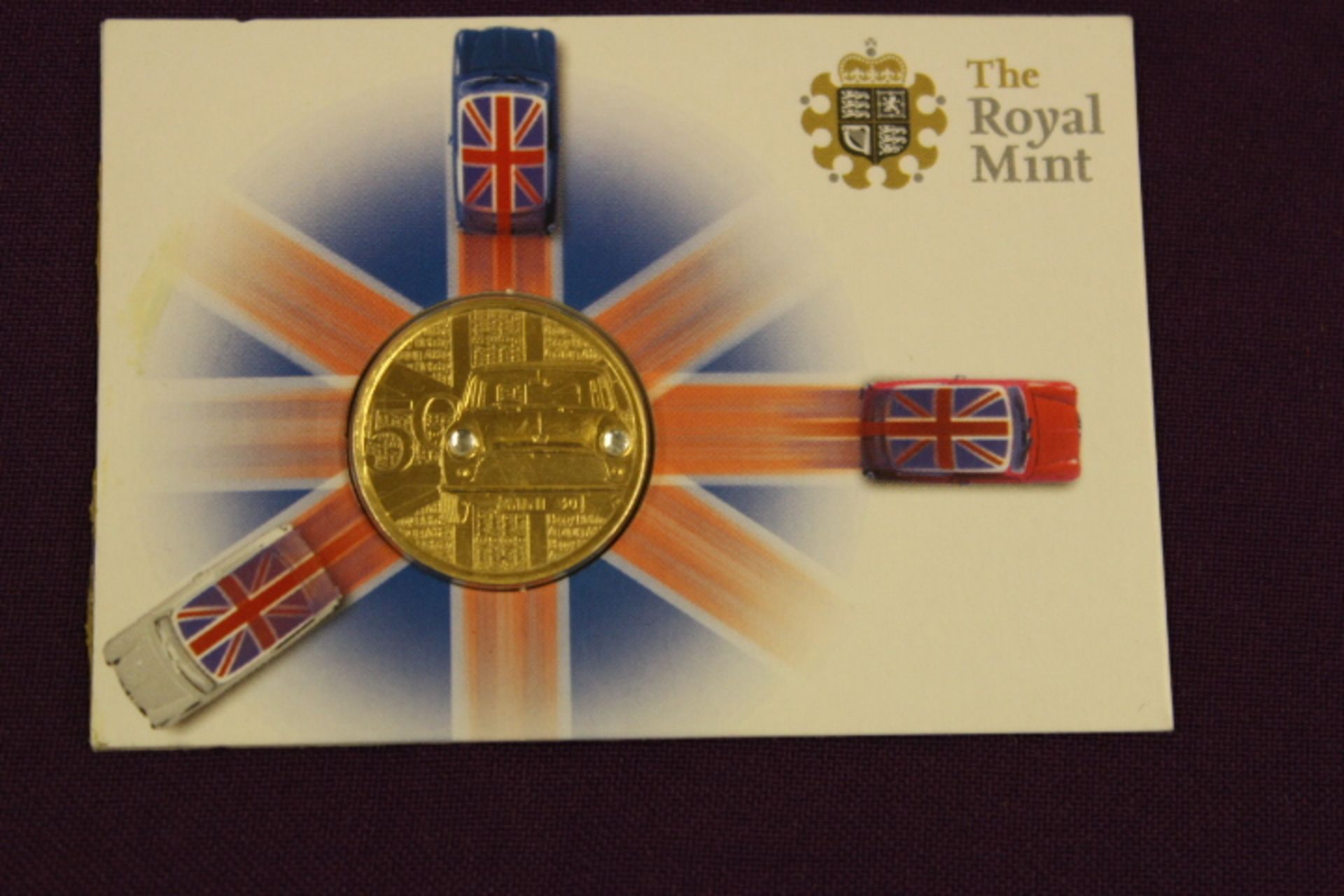 22 Carat Gold Plated 50 Years Commemorative Royal Mint With Crystal Head Lights - Image 2 of 2