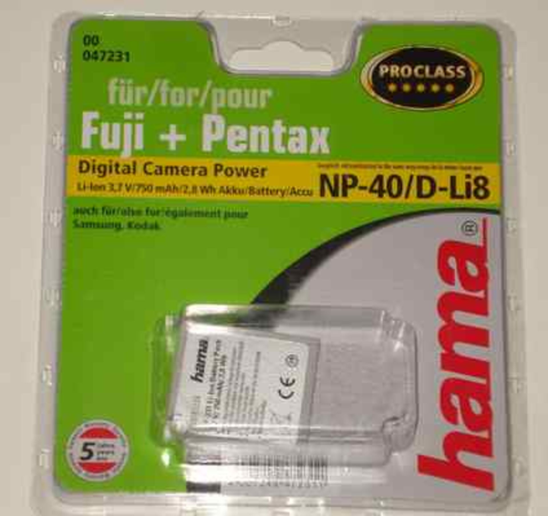 Fuji / Pentax replacement camera battery