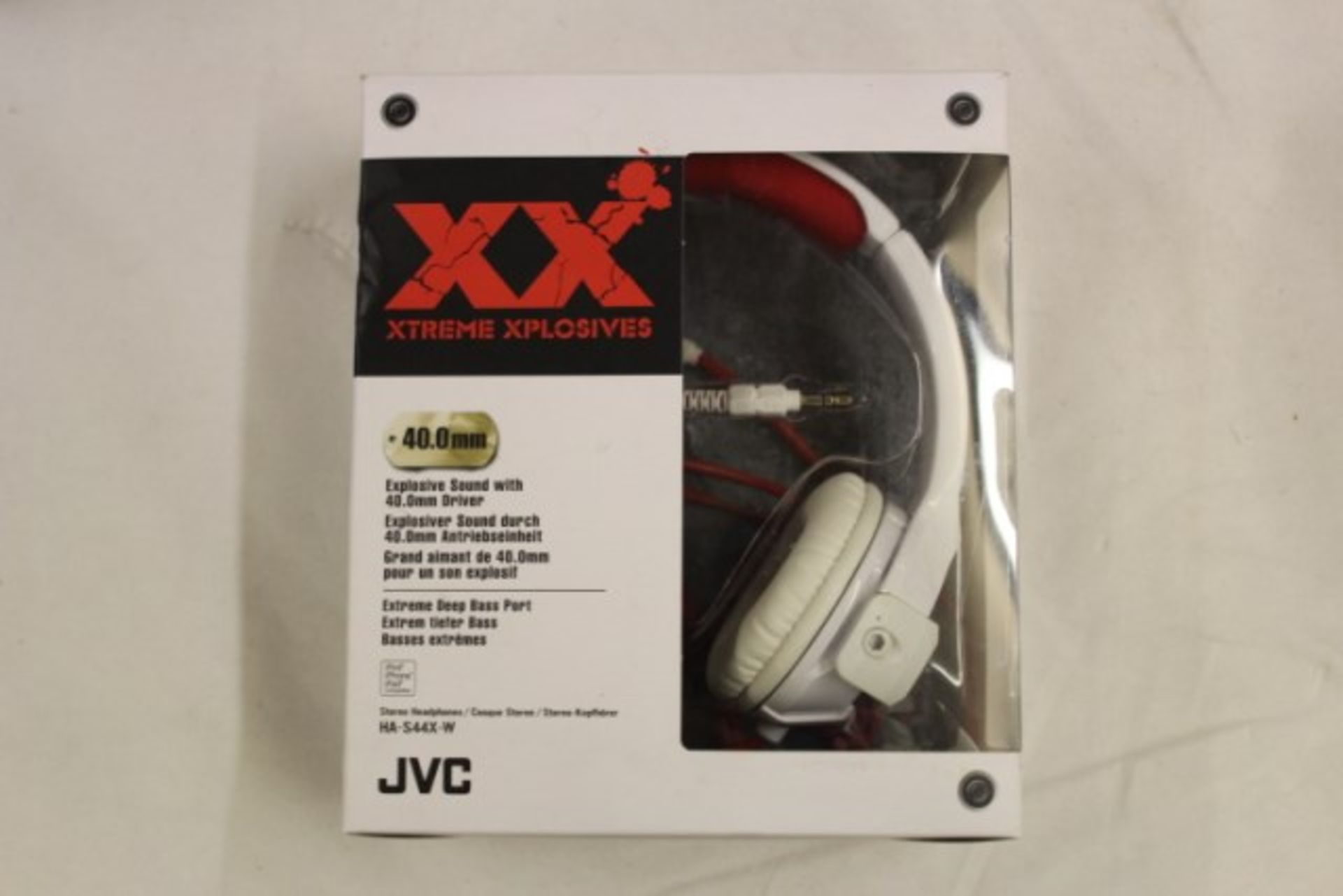 V JVC HA-S44X-W Xtreme Xplosives Headphones RRP £99