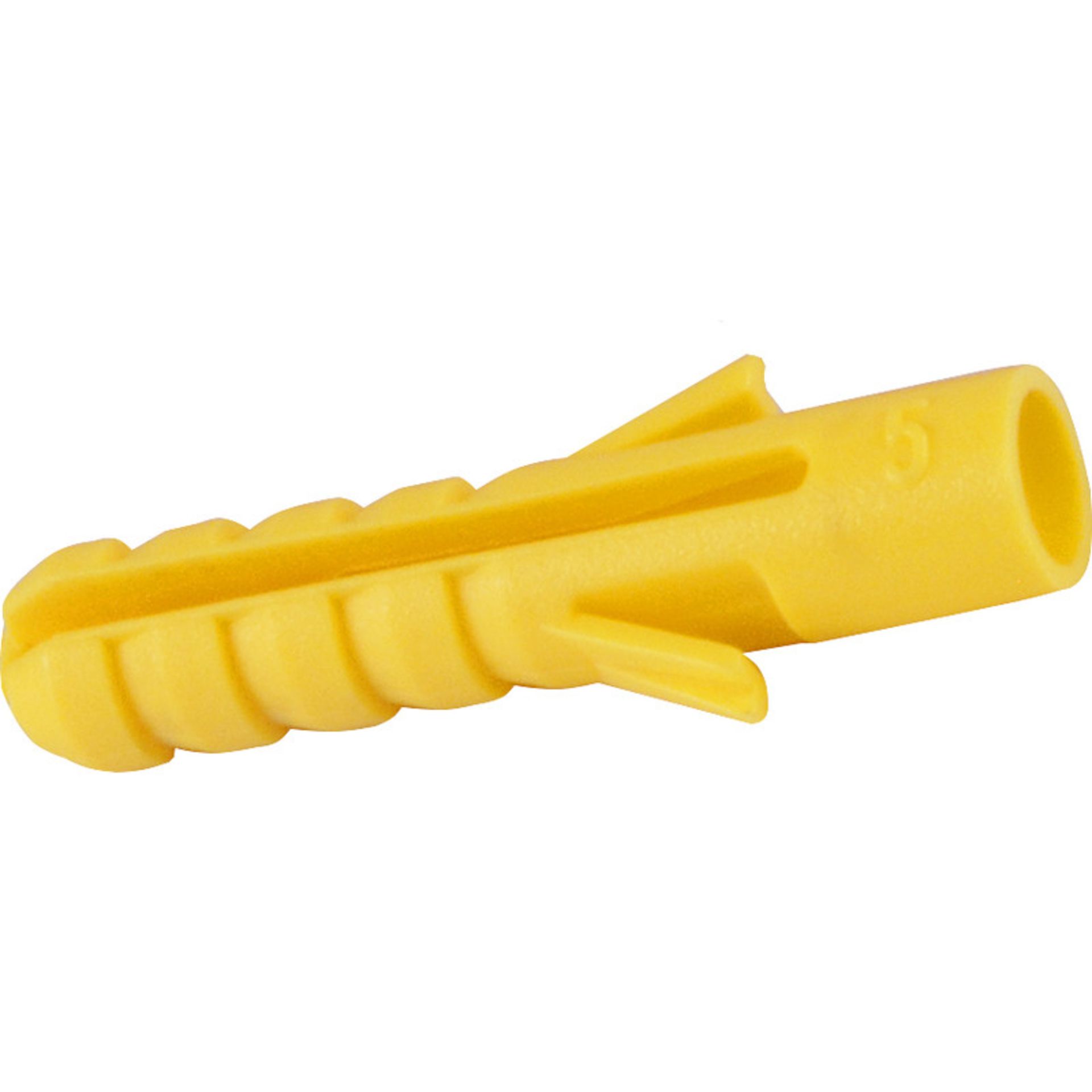 V Three Fischer fixings   yellow plastic plug 5mm in pack of 100 X  2  Bid price to be multiplied by - Image 2 of 2