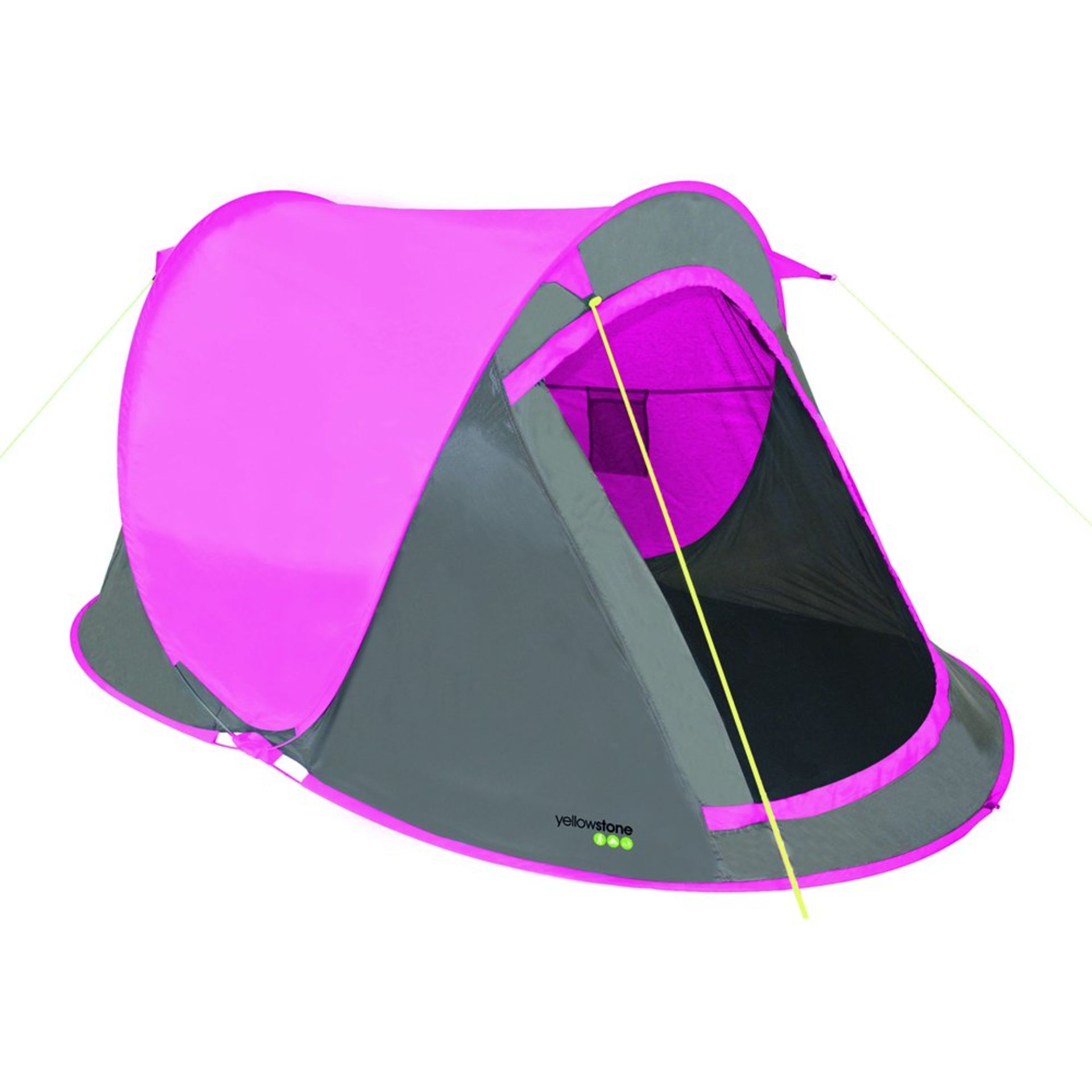 V Pink Fast Pitch Pop Up 2 Man Tent With Hi Viz Guy Ropes X  2  Bid price to be multiplied by Two