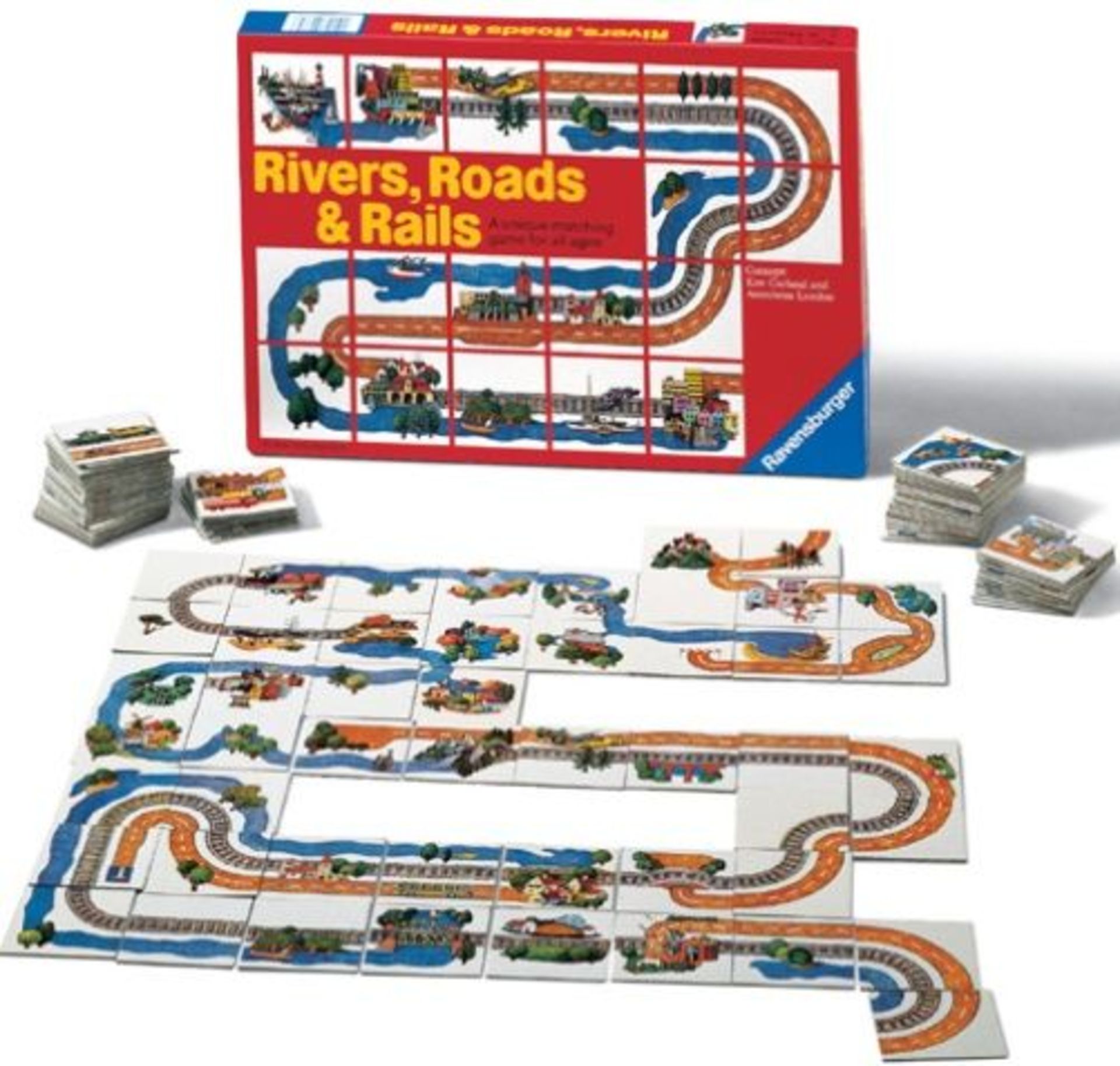V Ravensburger puzzle - Rivers, Roads & Rails - age 5 plus