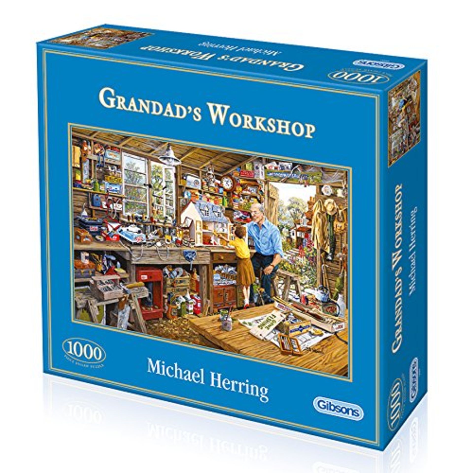 V Gibons Micheal Herring "Grandads's Workshop" 1000pc Puzzle X  3  Bid price to be multiplied by