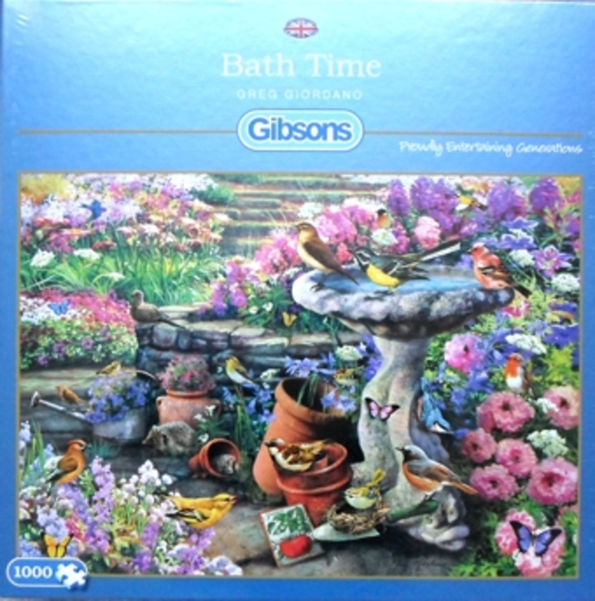 V Gibsons Greg Giordano "Bath Time" 1000pc Puzzle X  4  Bid price to be multiplied by Four