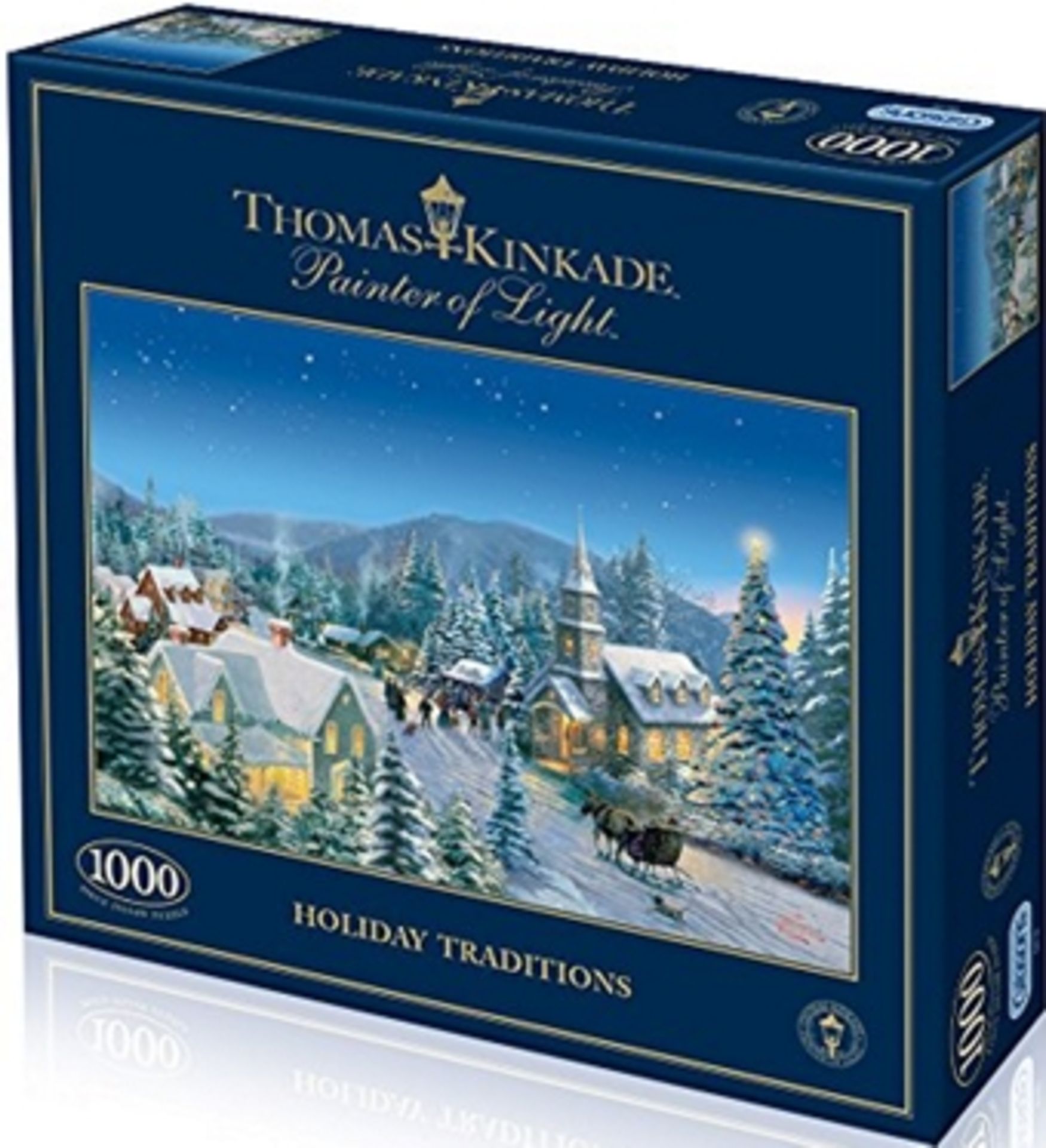 V Gibsons Thomas Kinkade Painter Of Light "Holiday Traditions" 1000pc Puzzle X  5  Bid price to be