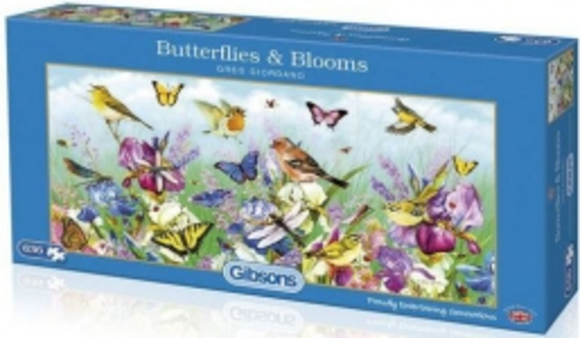 V Gibsons Greg Giordano "Butterflies & Blooms" 1000pc Puzzle X  2  Bid price to be multiplied by