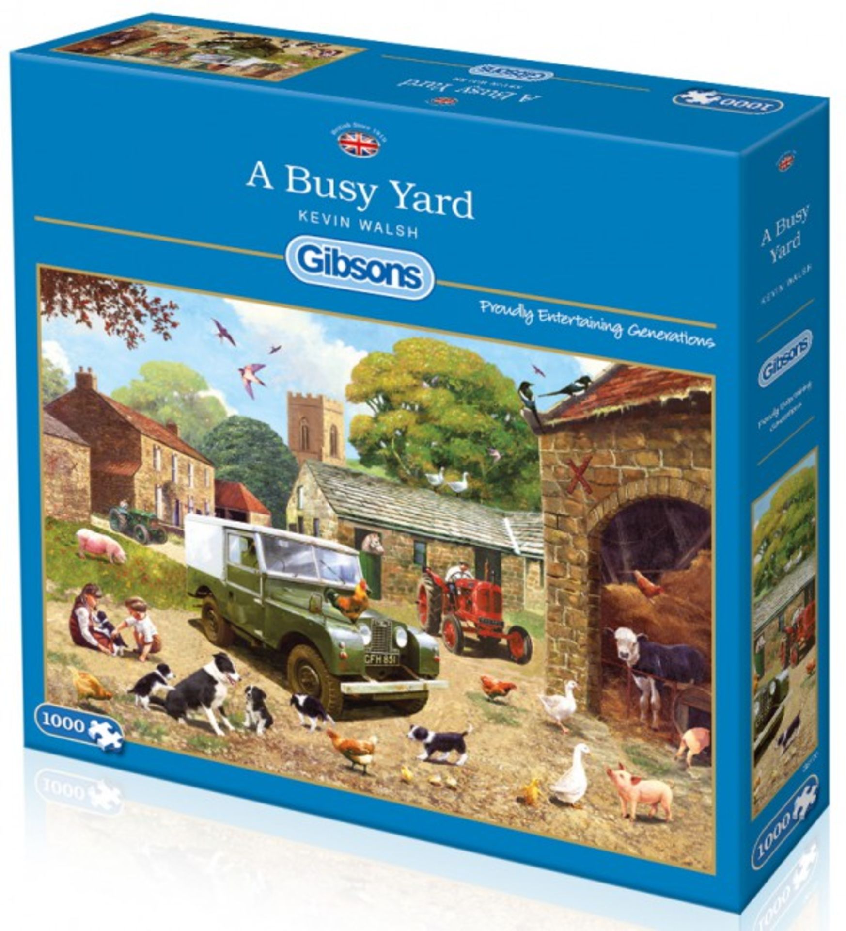 V 5012269061703 Walsh "A Busy Yard" 1000pc Puzzle X  3  Bid price to be multiplied by Three