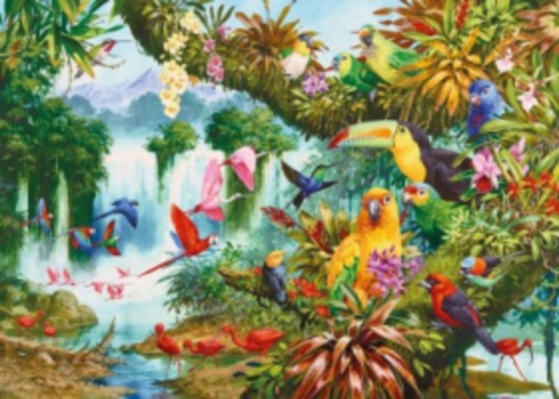 V Gibsons John Francis "Exotic Friends" 1000pc Puzzle X  4  Bid price to be multiplied by Four