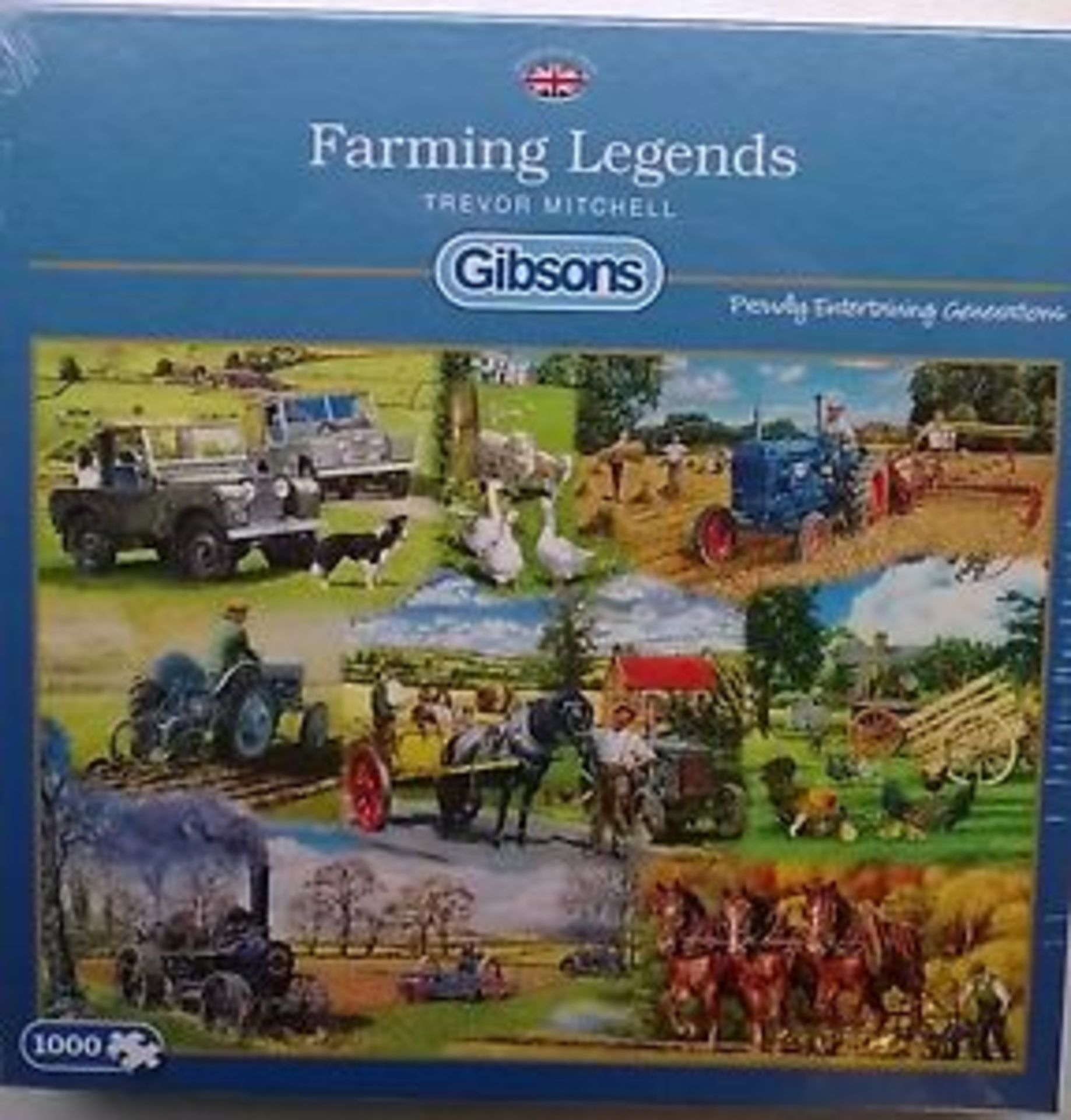 V Gibsons Trevor Mitchell "Farming Legends" 1000pc Puzzle X  4  Bid price to be multiplied by Four