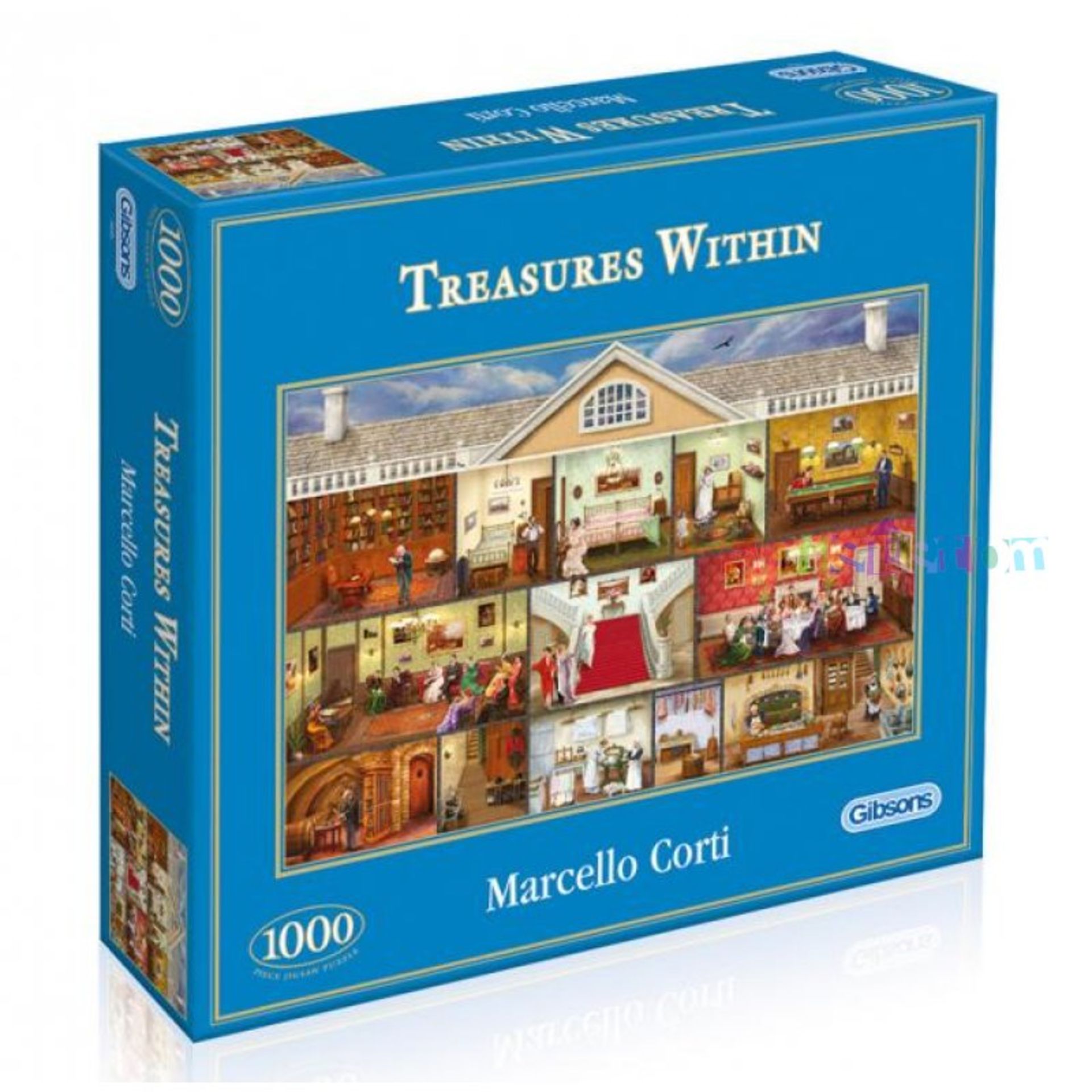 V Gibsons Marcello Corti " Treasures Within" 1000pc puzzle X  3  Bid price to be multiplied by