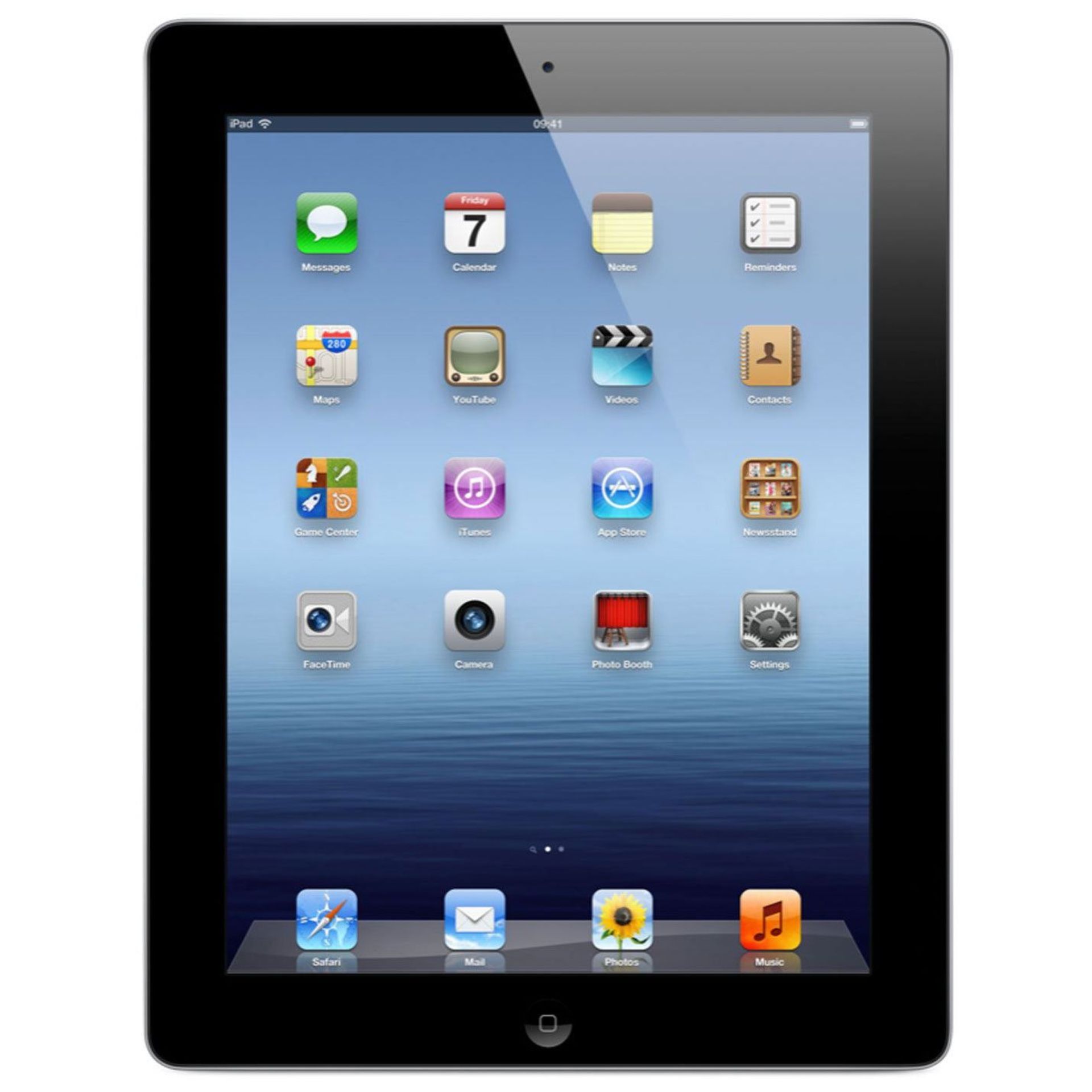 V Apple iPad 2 16GB Black Front & Rear Cameras 3G & Wifi Lead & Charger Factory Graded Generic Box