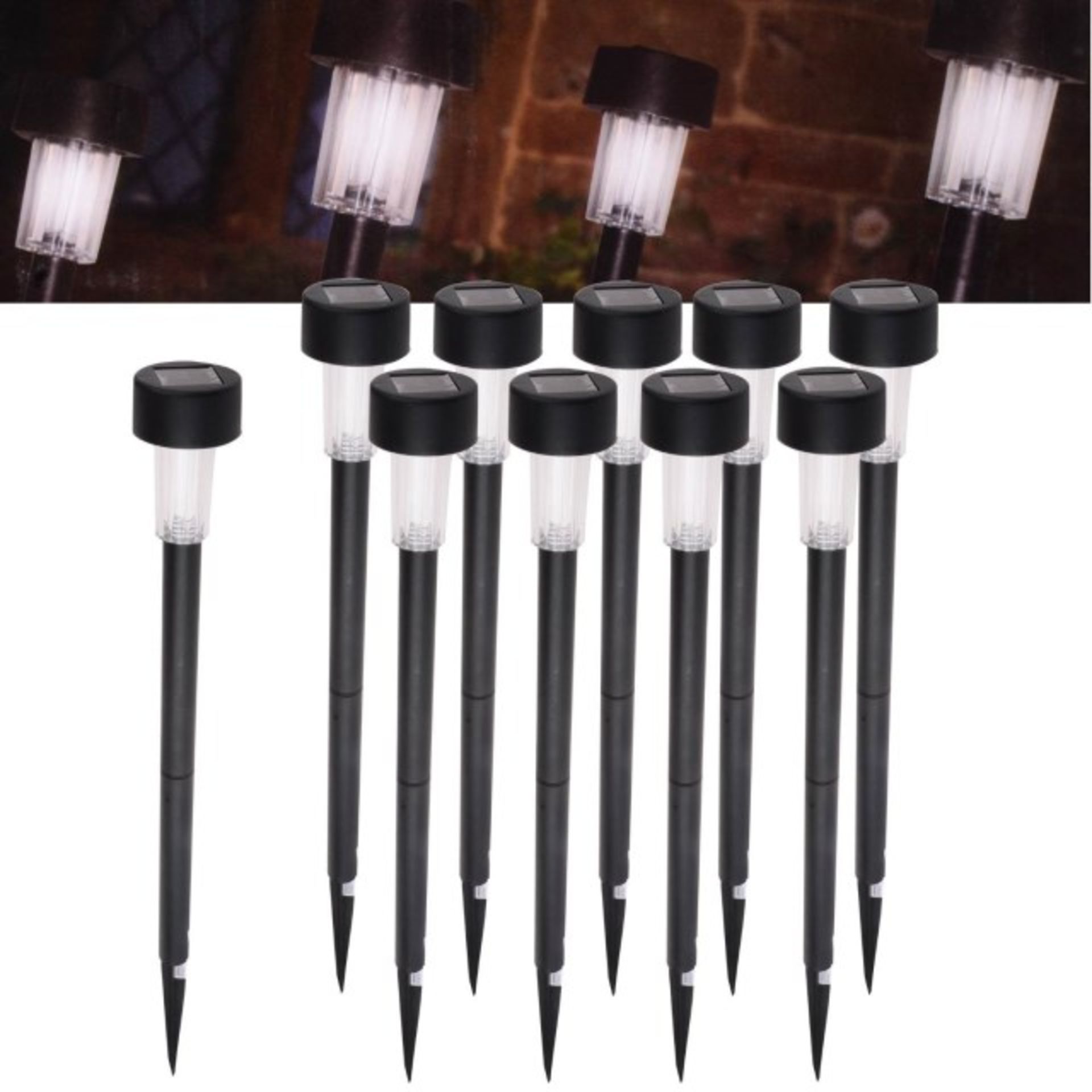 V Ten Pack Contemporary Kempton Solar Lights X  2  Bid price to be multiplied by Two