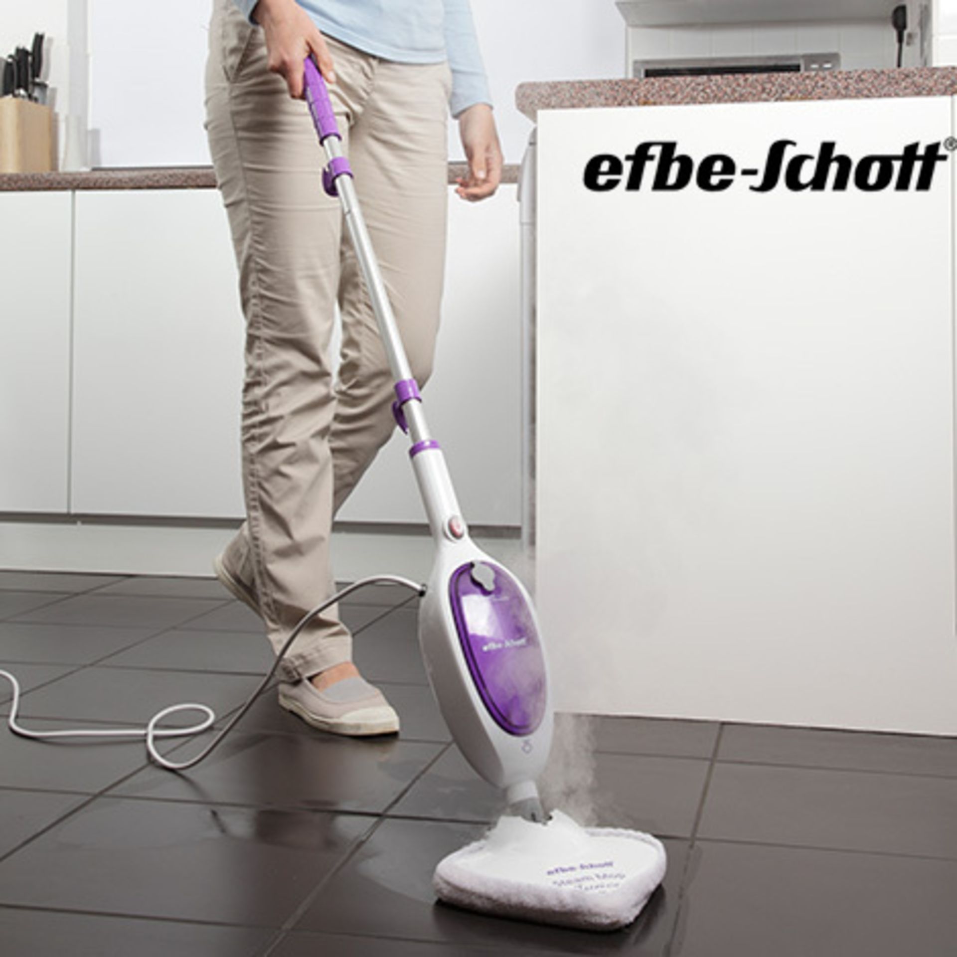 V Efbe-Schott Steam Mop (New And Boxed) Colours And Model May Vary RRP59.99