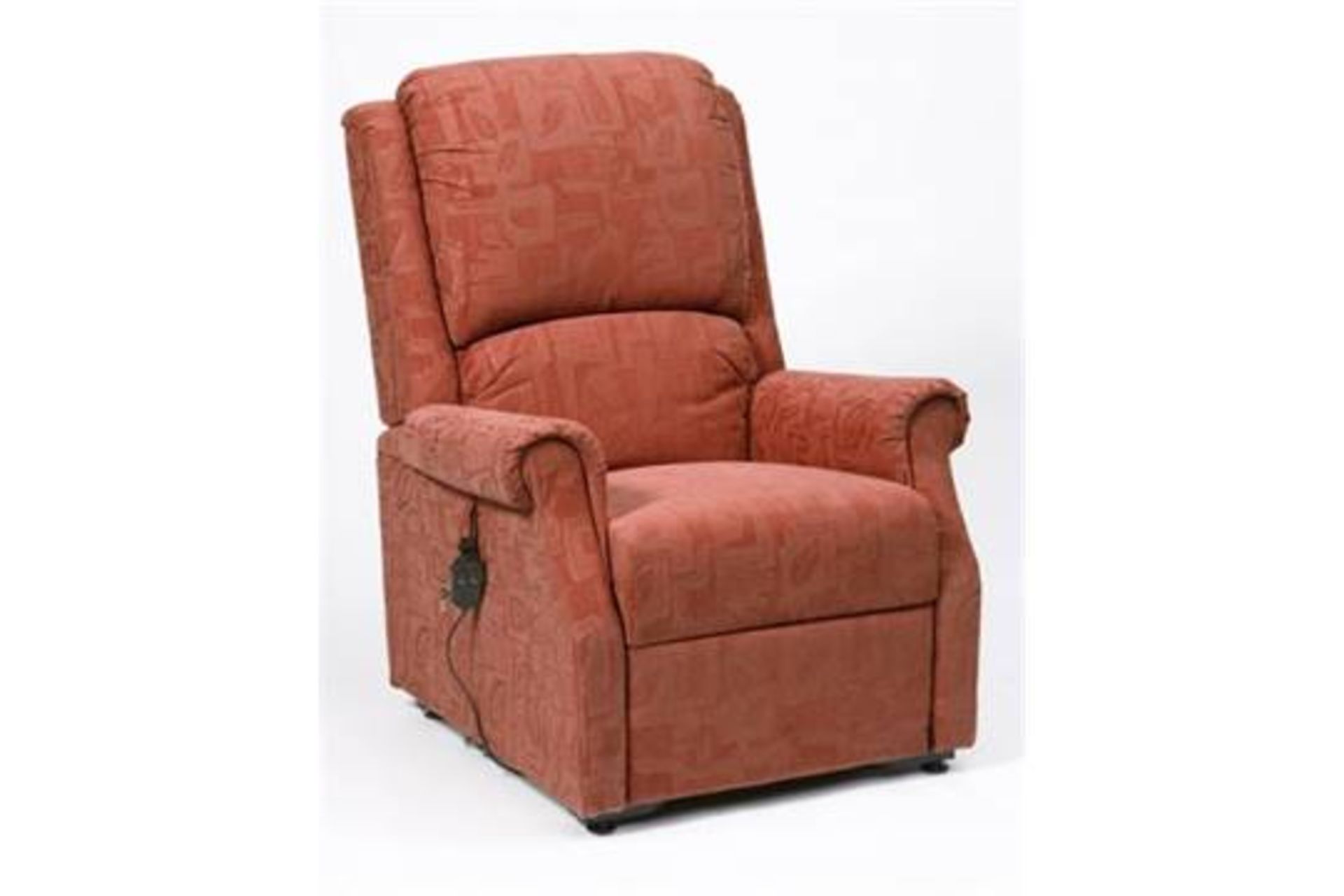 V Red Velour Rise & Recline Electric Chair With Remote Control Brand New In Box RRP £999