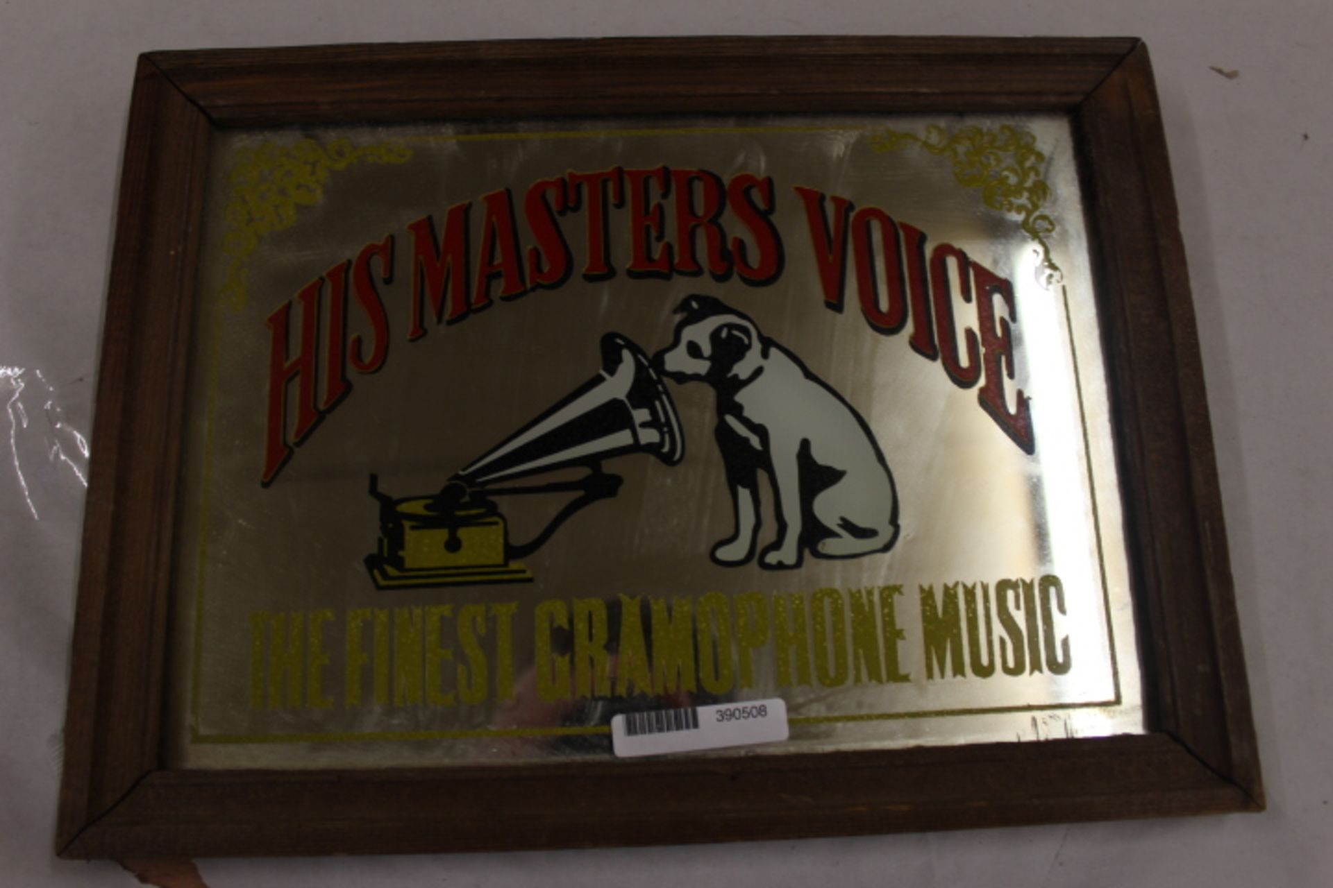 V Framed Advertising Mirror His Masters Voice