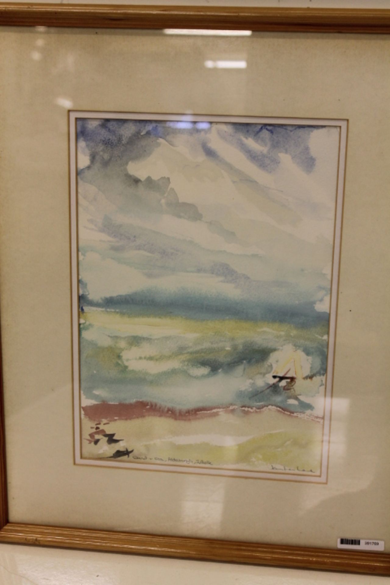Watercolour Of Sand + Sea - Aldburgh Suffolk By Jennifer Lane