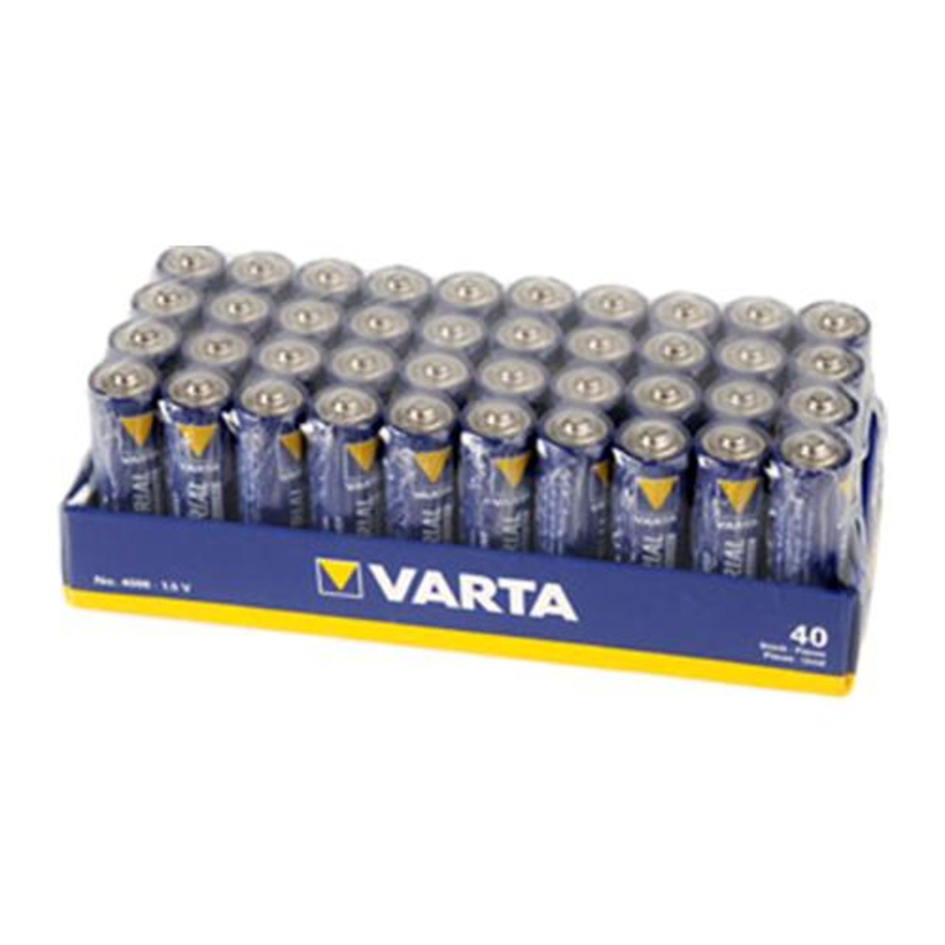 V Forty (10 Packs of Four) Varta Industrial Alkaline AA Batteries (Made In Germany) X  2  Bid