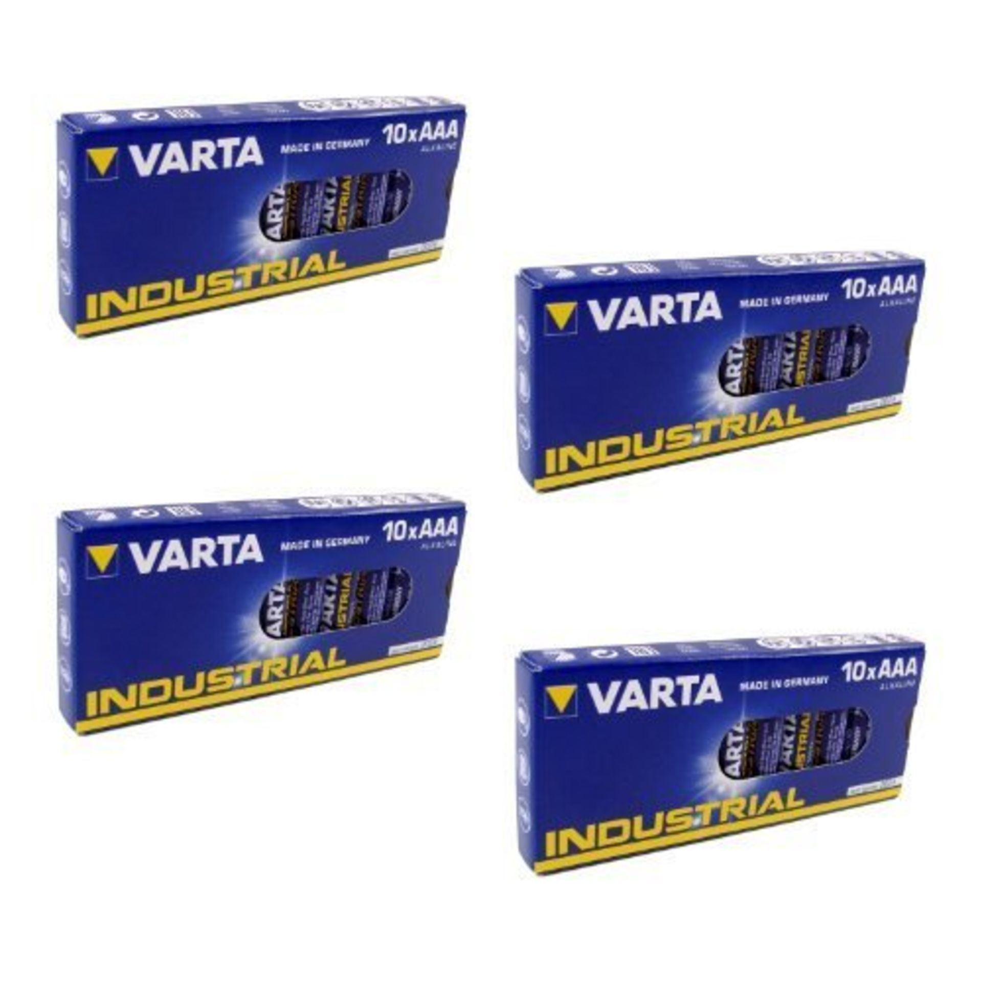 V 200 (Twenty Packs Of Ten) Varta Industrial Alkaline AAA Batteries (Made In Germany)