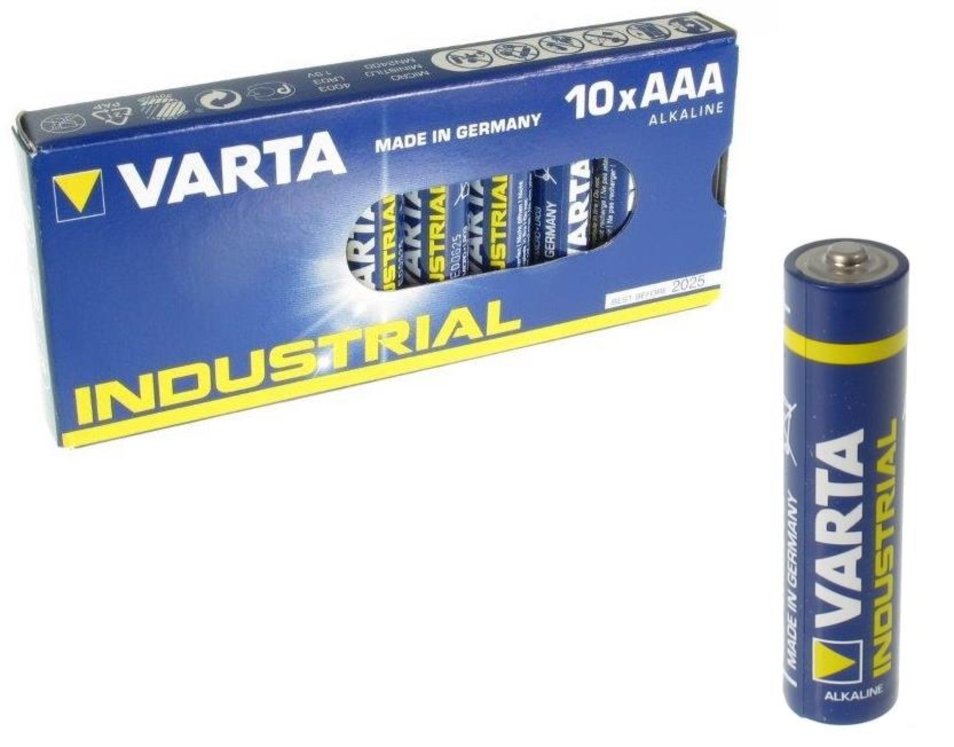 V 200 (Twenty Packs Of Ten) Varta Industrial Alkaline AAA Batteries (Made In Germany) - Bild 2 aus 2