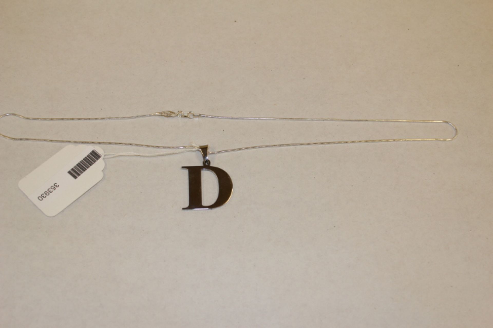 WM Necklace With "D" Pendant
