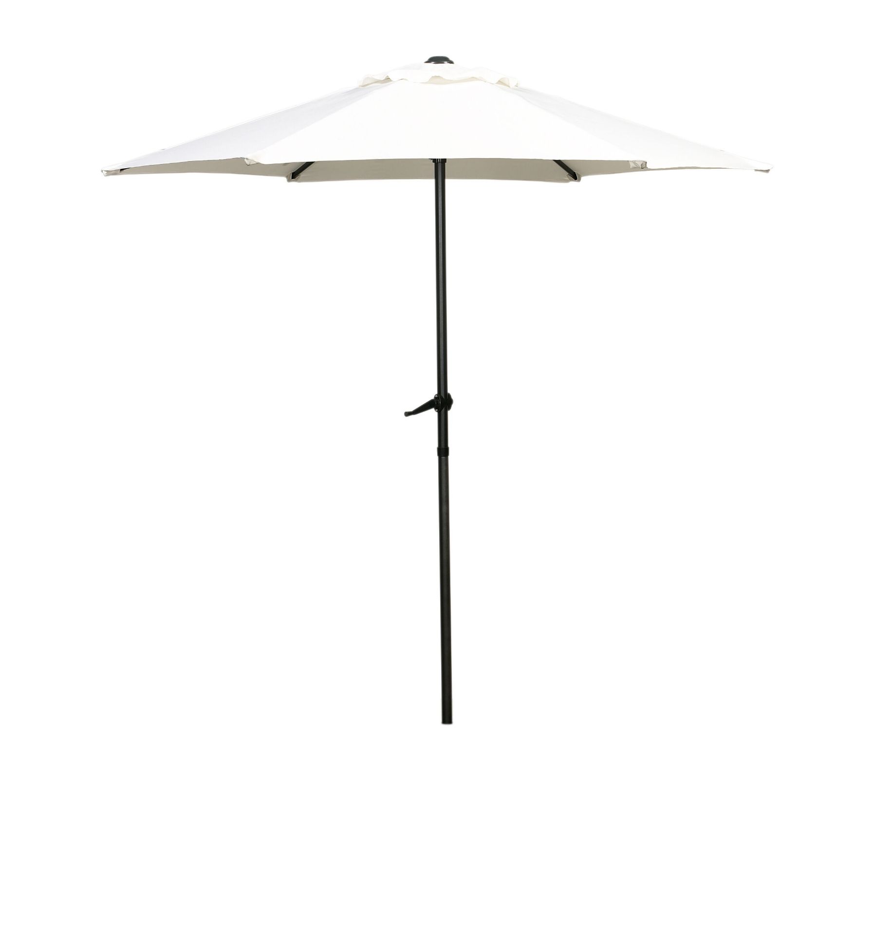 V  Grade A Ivory 3m Parasol Stainless Steel Look Aluminium Crank & TIlt