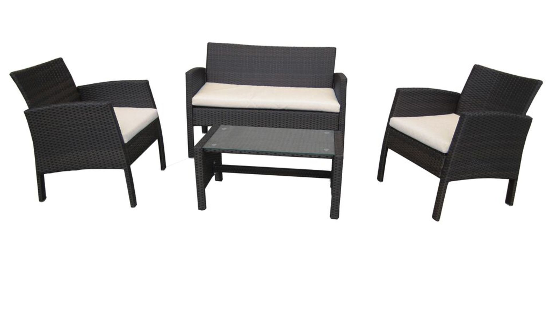 V  Grade A Biriz Rattan Sofa - Two Chairs & Table RRP £599.00