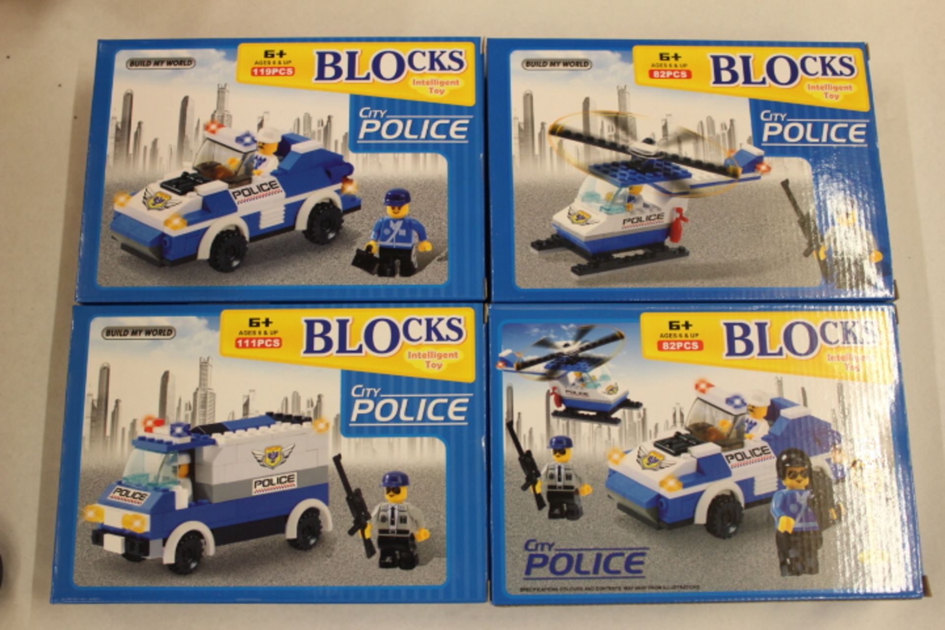 V 82/111/119pc Police Construction Set Intelligent Toy (Simlar Lego) X  3  Bid price to be