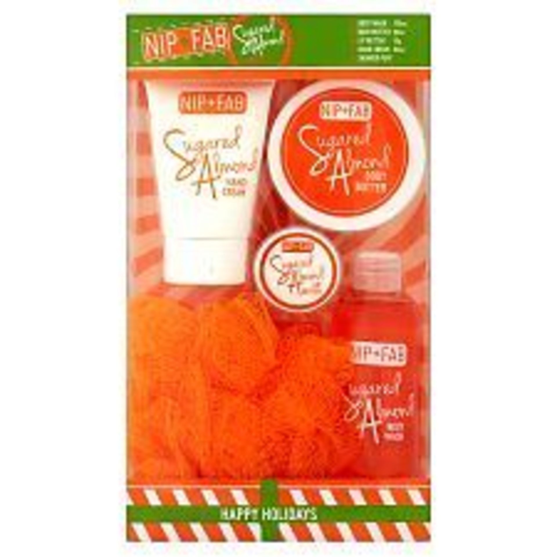 V  Grade A Nip+fab Sugared Almond 5pc skin care gift set