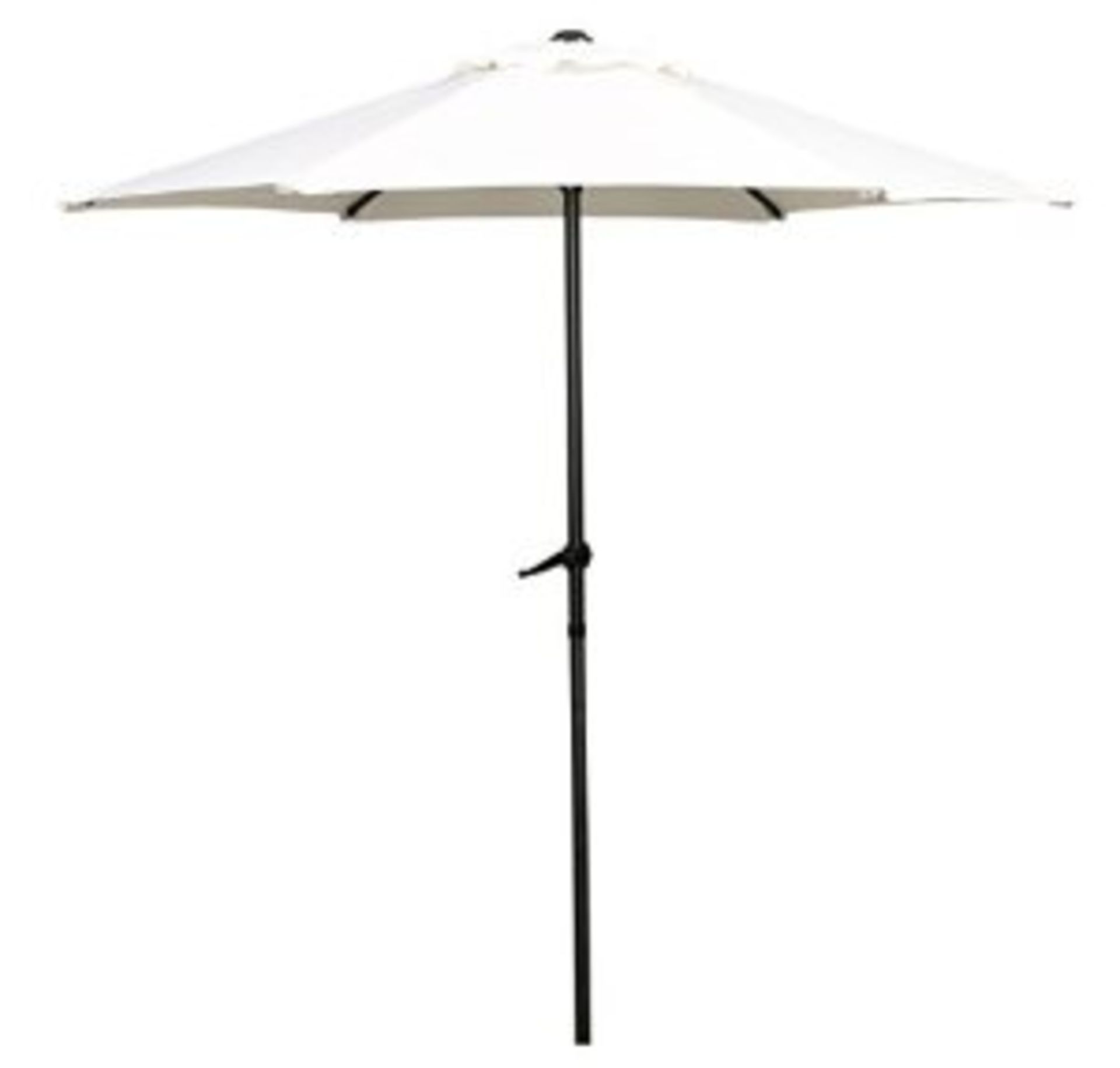 V  Grade A Ivory 2.5m Powdercoat Aluminium Crank & Tilt Parasol 79.99