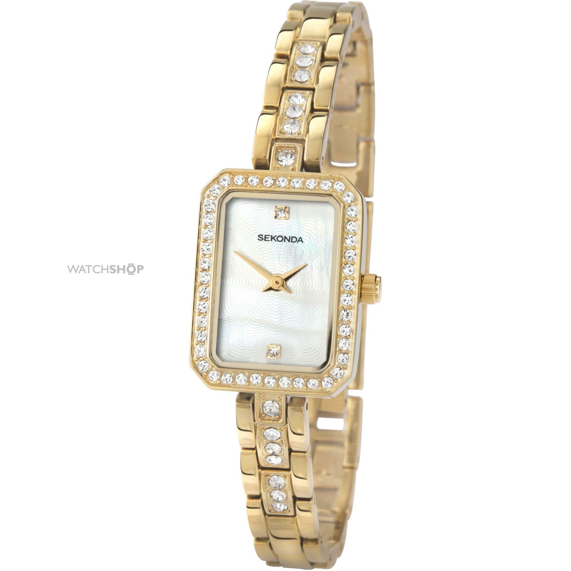 V  Grade A Sekonda Ladies Cocktail Watch Set With White Jewels box & papers