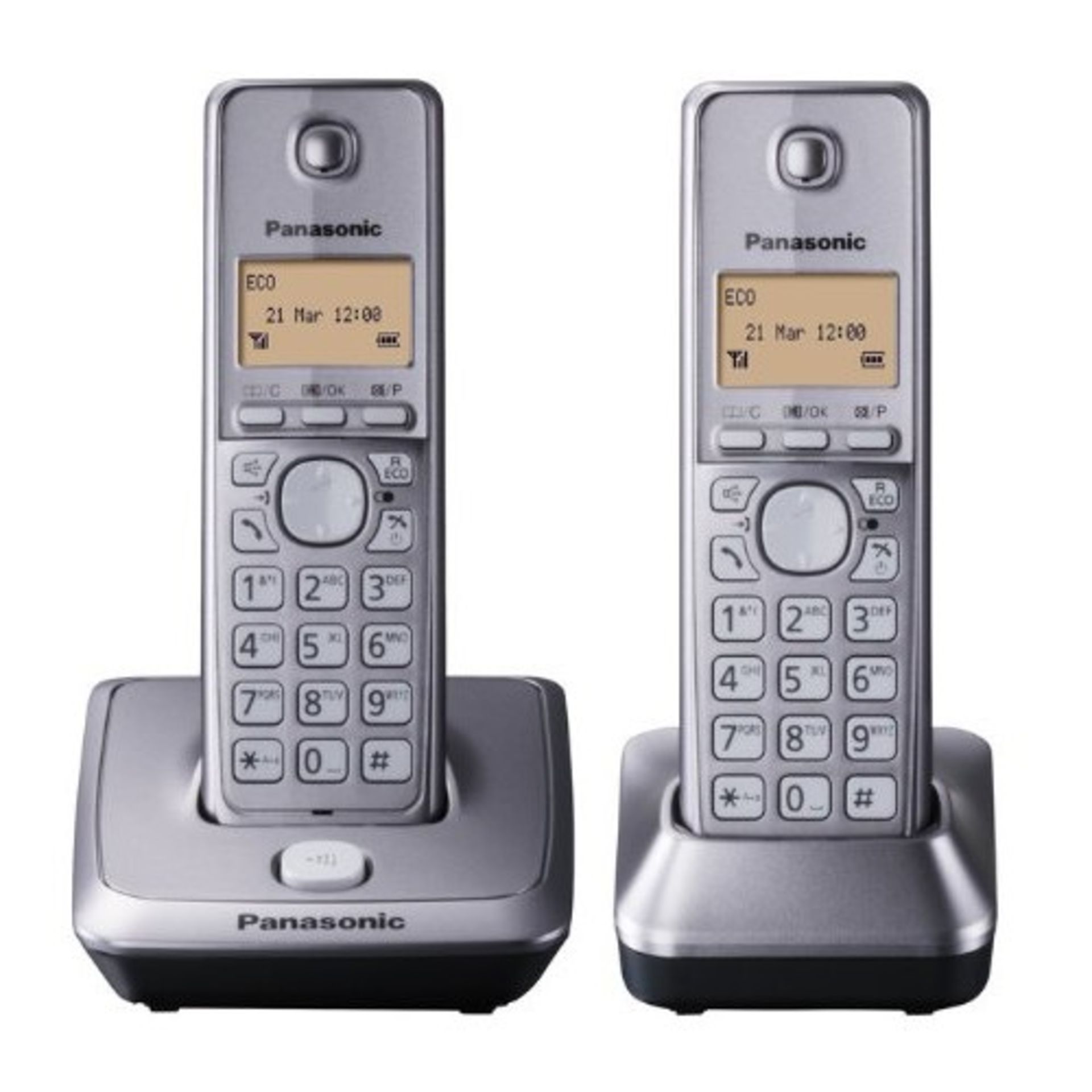 V  Grade A Panasonic KX-TG2712 ECO Twin Digital Cordless Phone With Iluminated Display