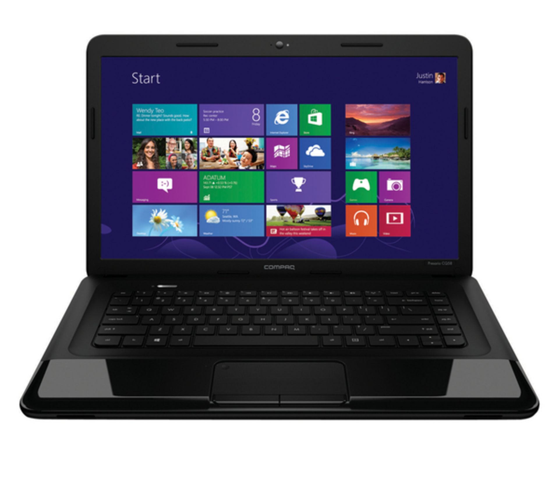 V  Grade B Compaq CQ58-331 Laptop AMD Dual Core E1-1200 (1.4Ghz) 4Gb 500 Gb WLAN DVDRW 15.6 inch