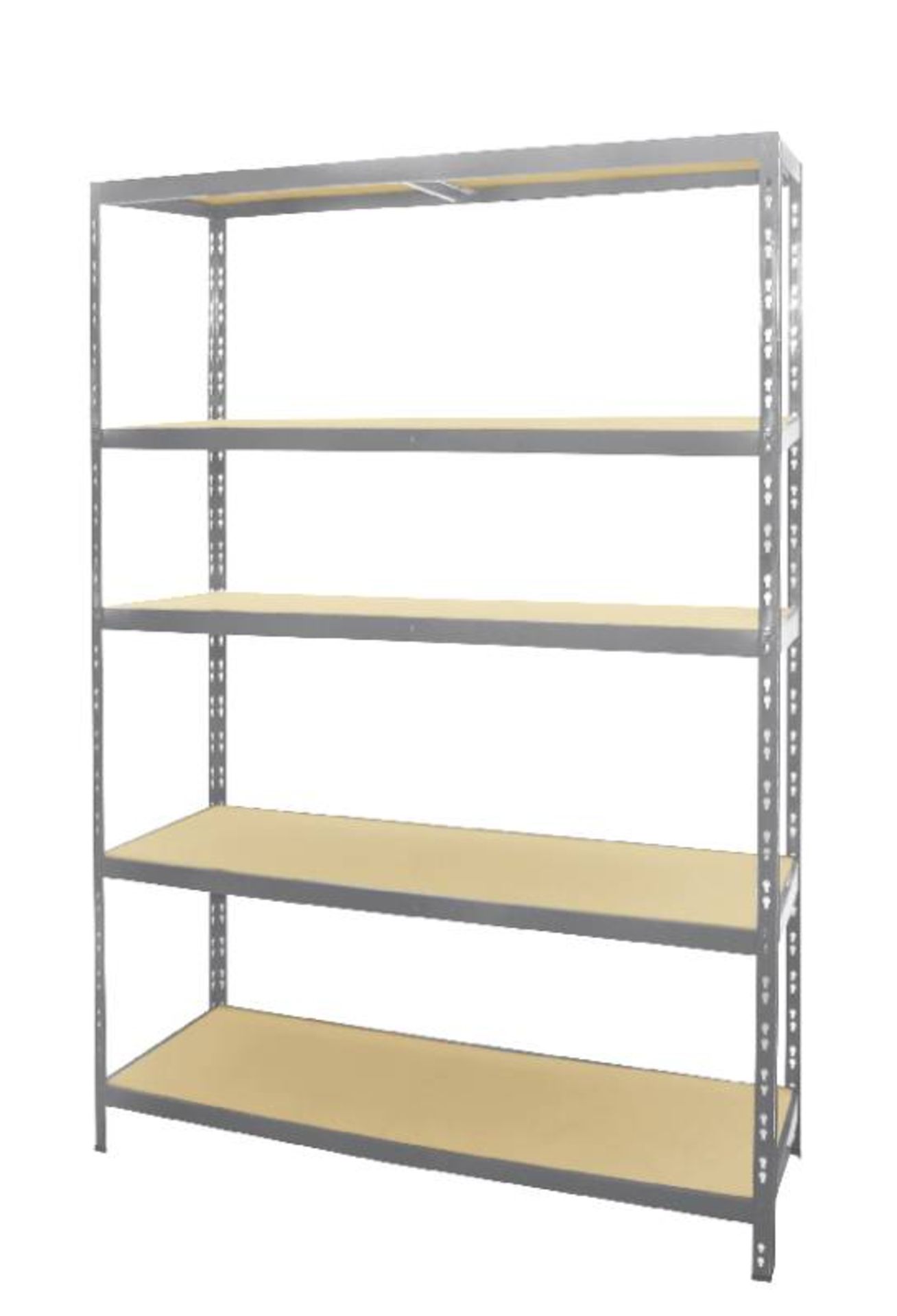 V  Grade B 5 Tier Extra Wide Heavy Duty Shelving Unit - Boltless Construction - 300kg Per Shelf -