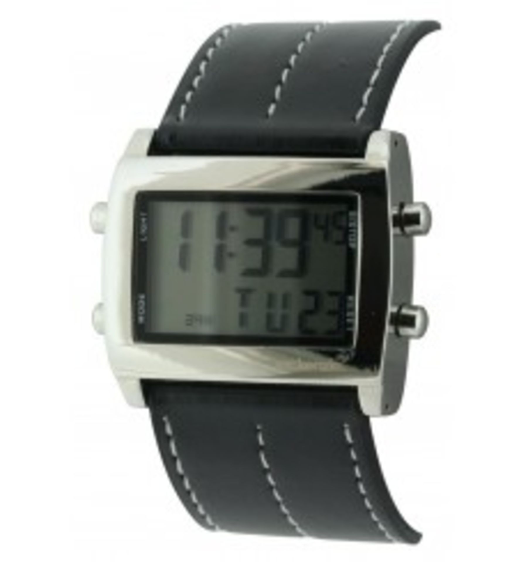 V  Grade A Gents Mckenzie Black Strap Digital Watch