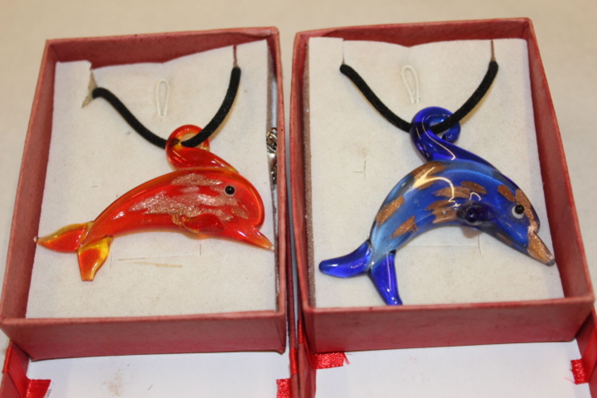 Two Murano Style Glass Pendants