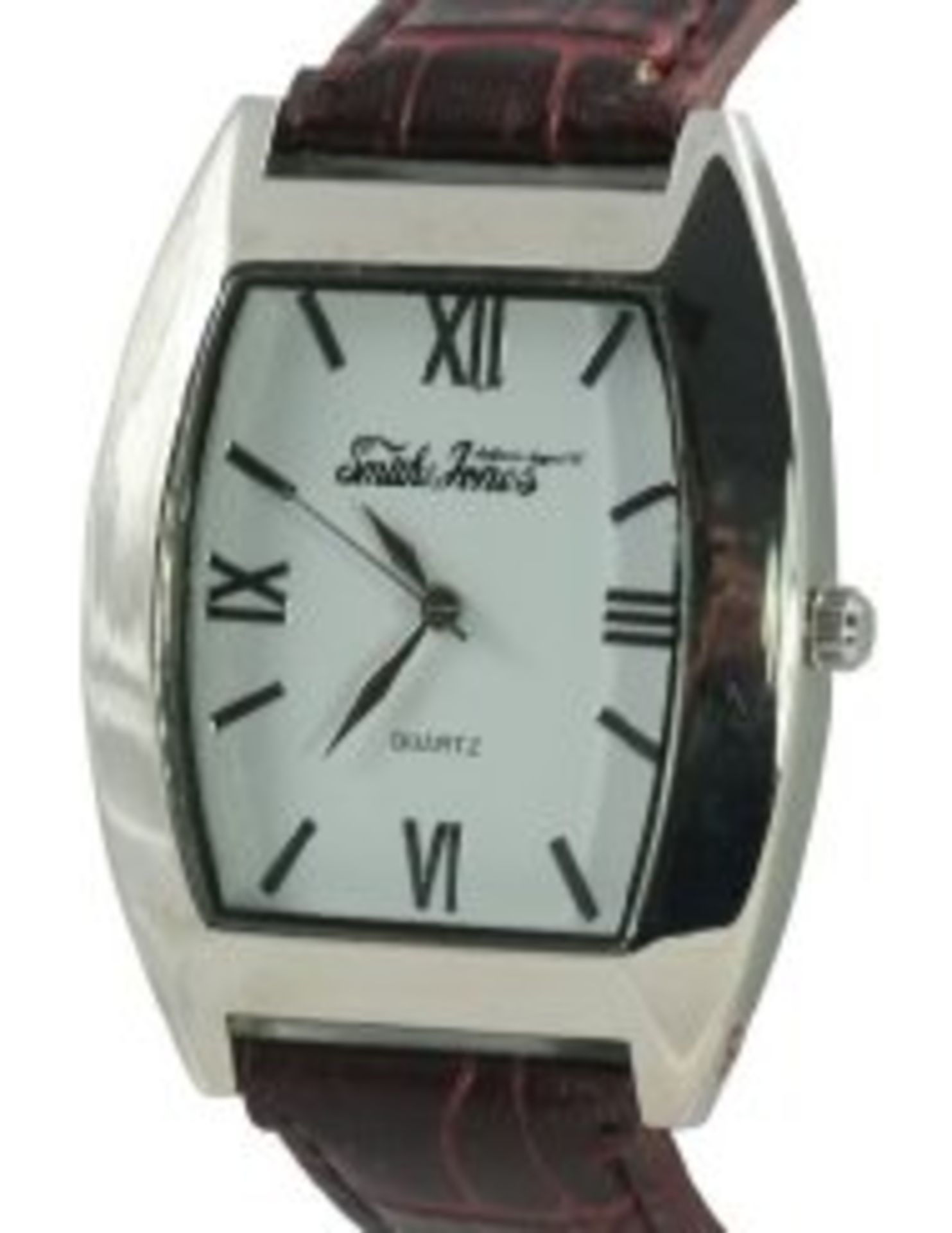 V Grade A 90ith & Jones Gents White Face Brown Strap Watch