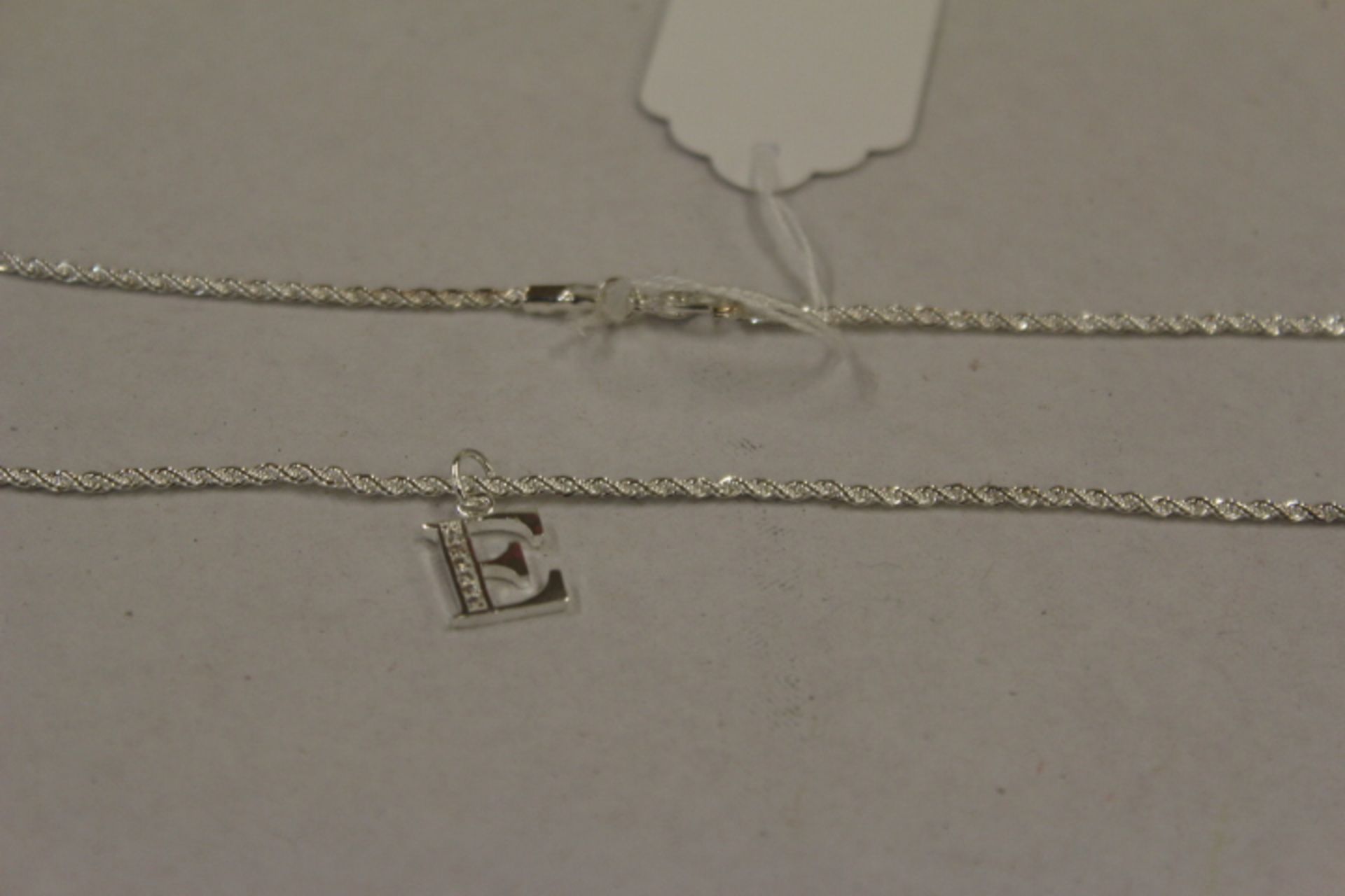 WM Rope Chain With Letter E Pendant