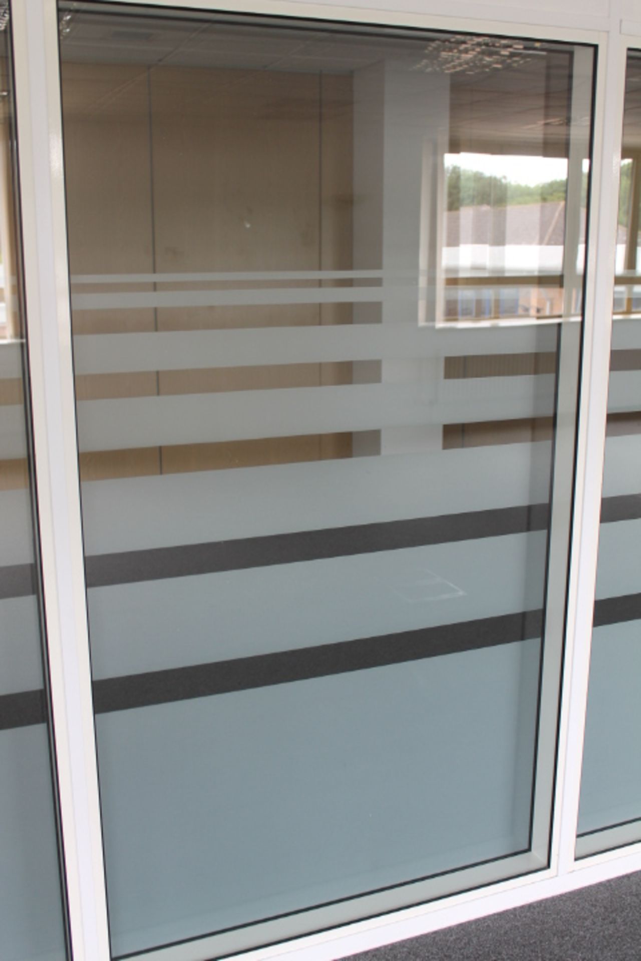 Three Double Glazed Office Partition Panels. - Image 2 of 2