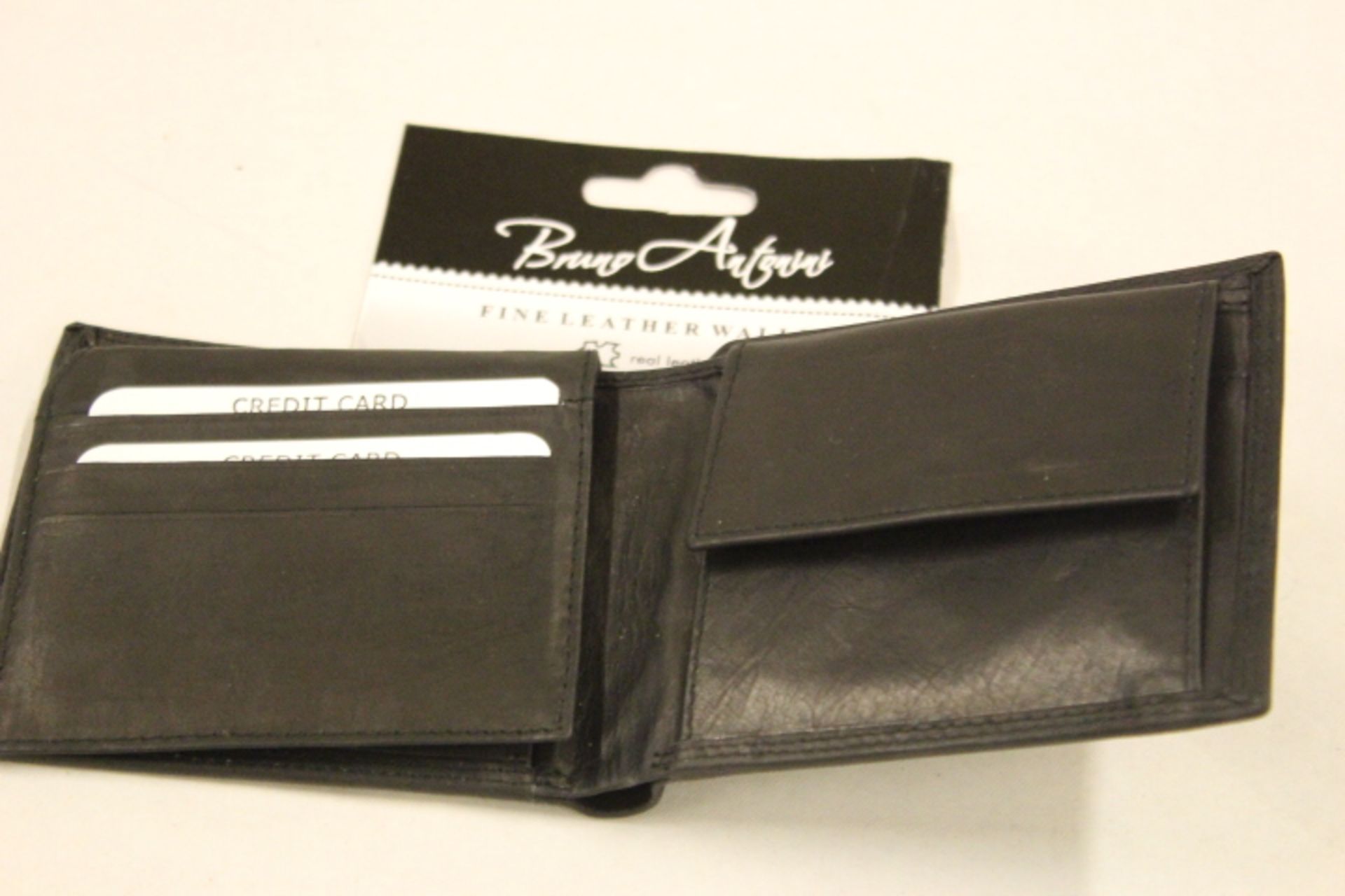 V Grade A Bruno Antonini Black Leather Wallet