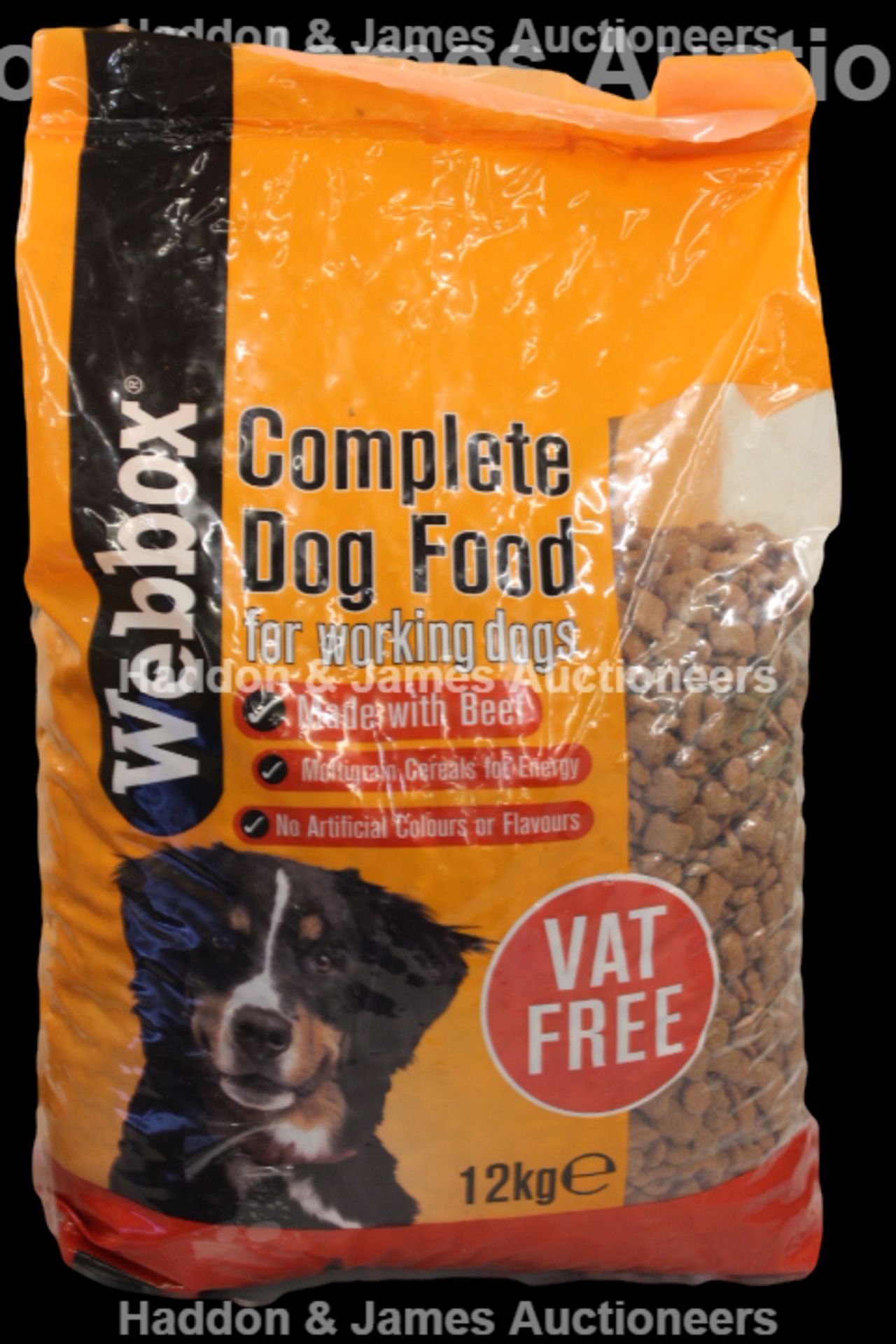 V Grade A 12kg bag of Webbox Dry Dog Food for working Dogs (beef) X  2  Bid price to be multiplied