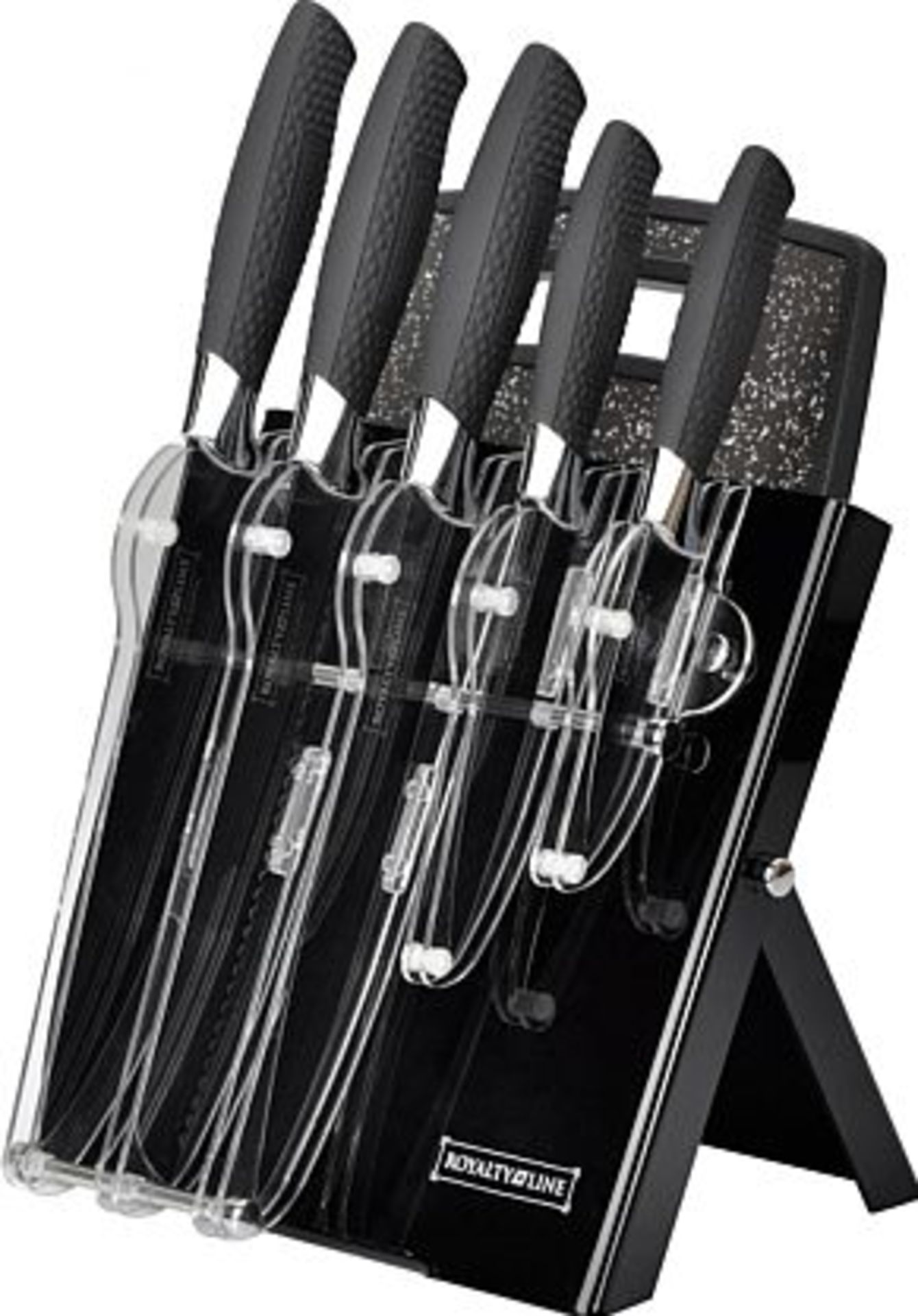 V Grade A 7 Piece Professional Anti Bacterial Non Stick Knife Set With acrylic Stand RRP