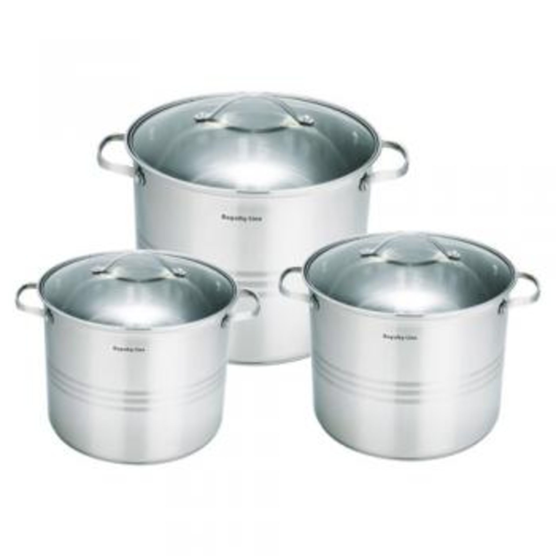 V Grade A Royal 6 Piece Stainless steel Large Cooking set (8ltr 5ltr 4.5ltr )also works on induction