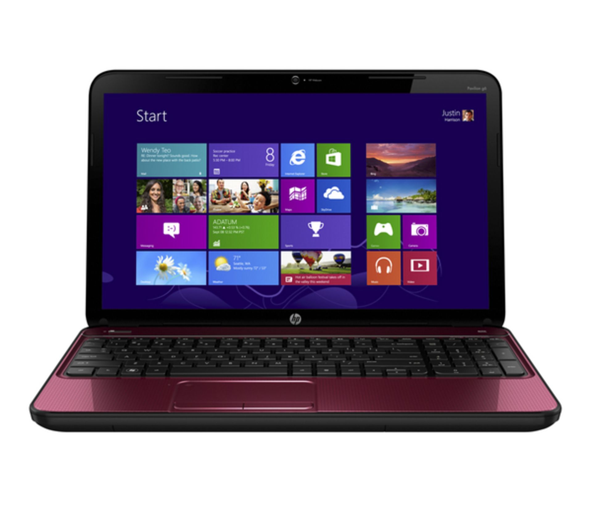 V Grade B HP G6 2240 (Red) Laptop AMD Dual Core E2-1800 (1.7Ghz) 6Gb 750 Gb WLAN DVDRW 15.6 inch