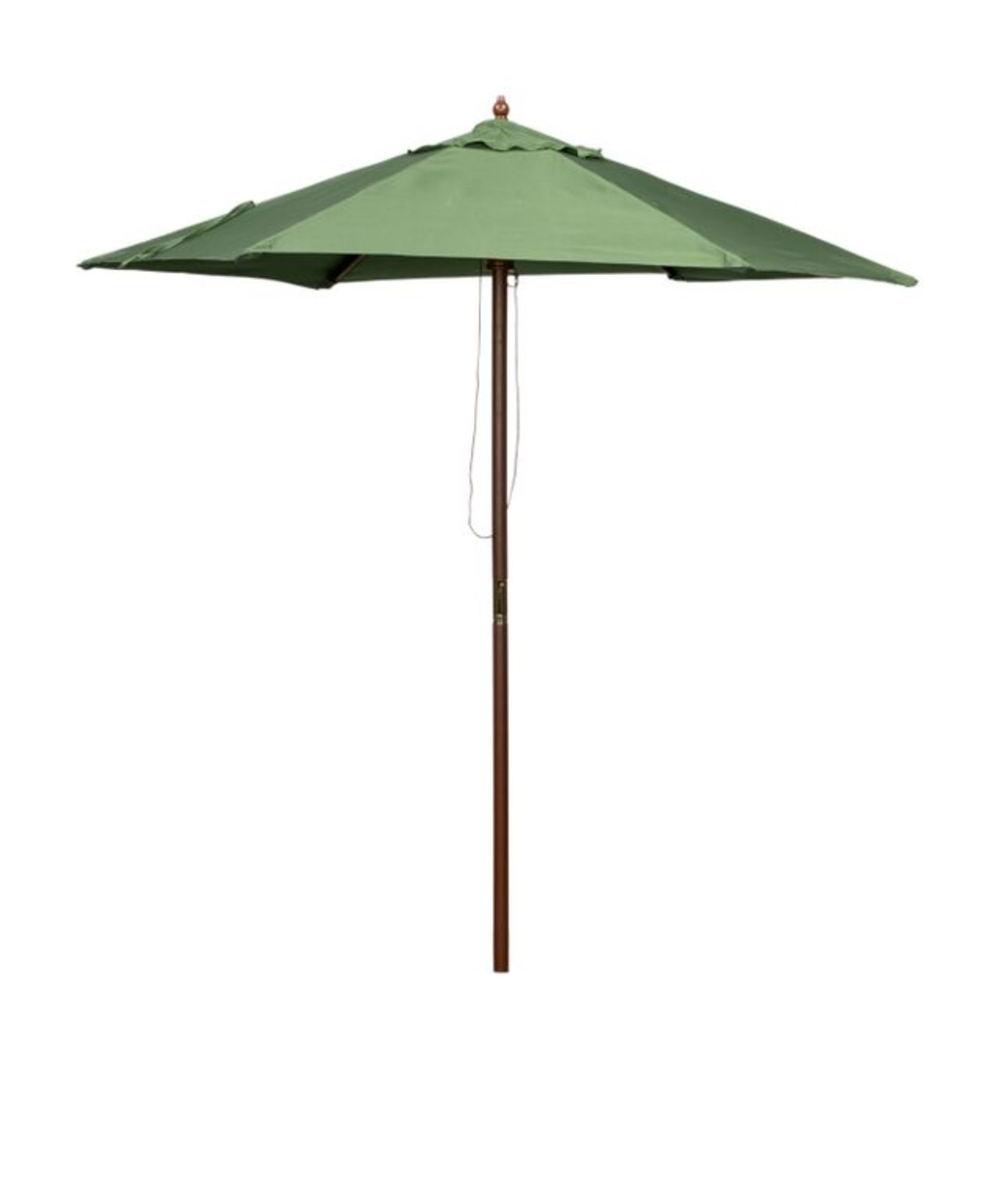 V Grade A Green 2m Wooden Pulley Parasol - Image 2 of 2