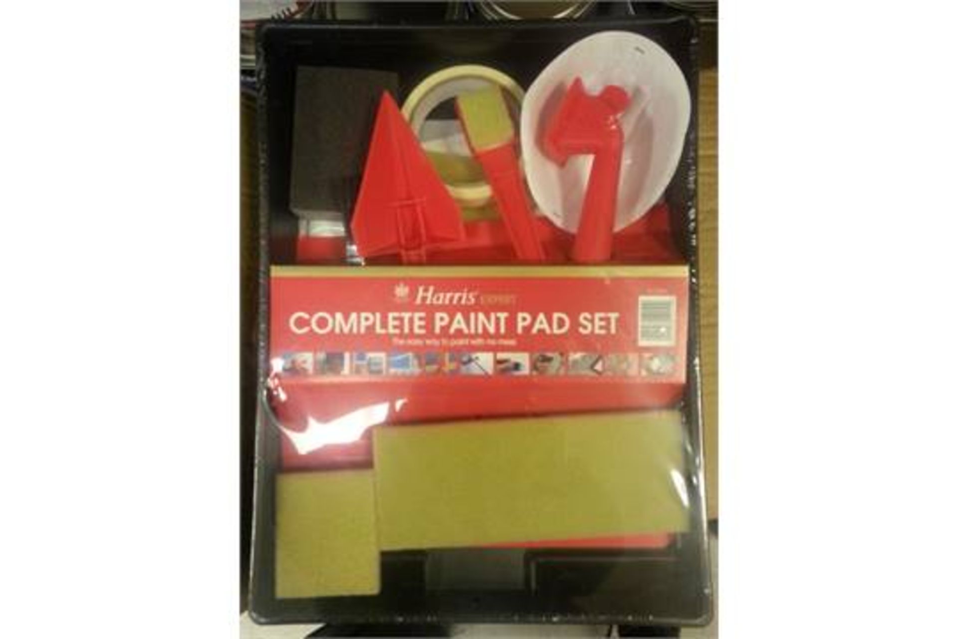 V Grade A Harris Expert Complete Paint Pad Set With Masking Tape  Dust Sheet  Face Mask & Sanding