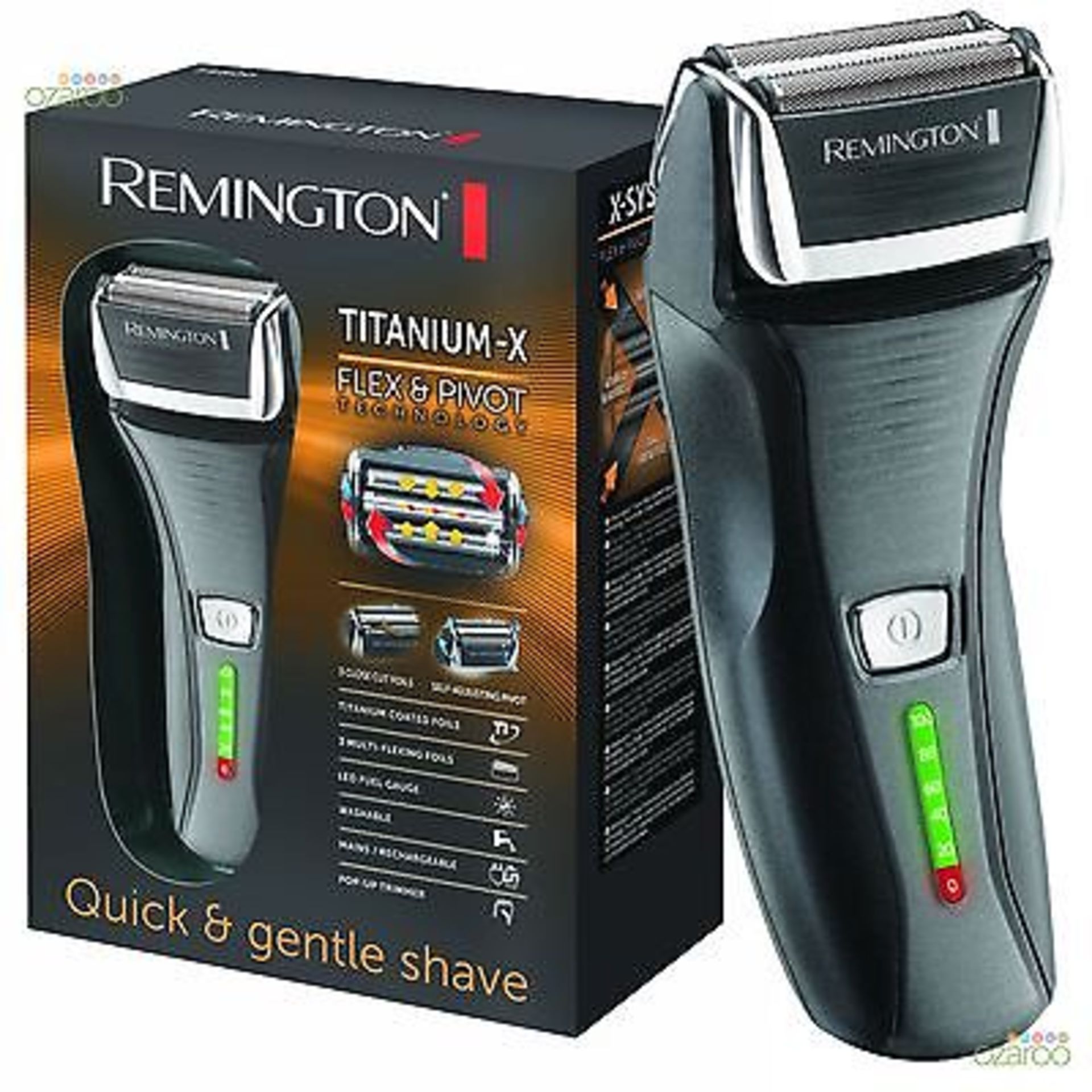 V Grade B Remington Titanium-X Flex & Pivot Shaver RRP 44.99