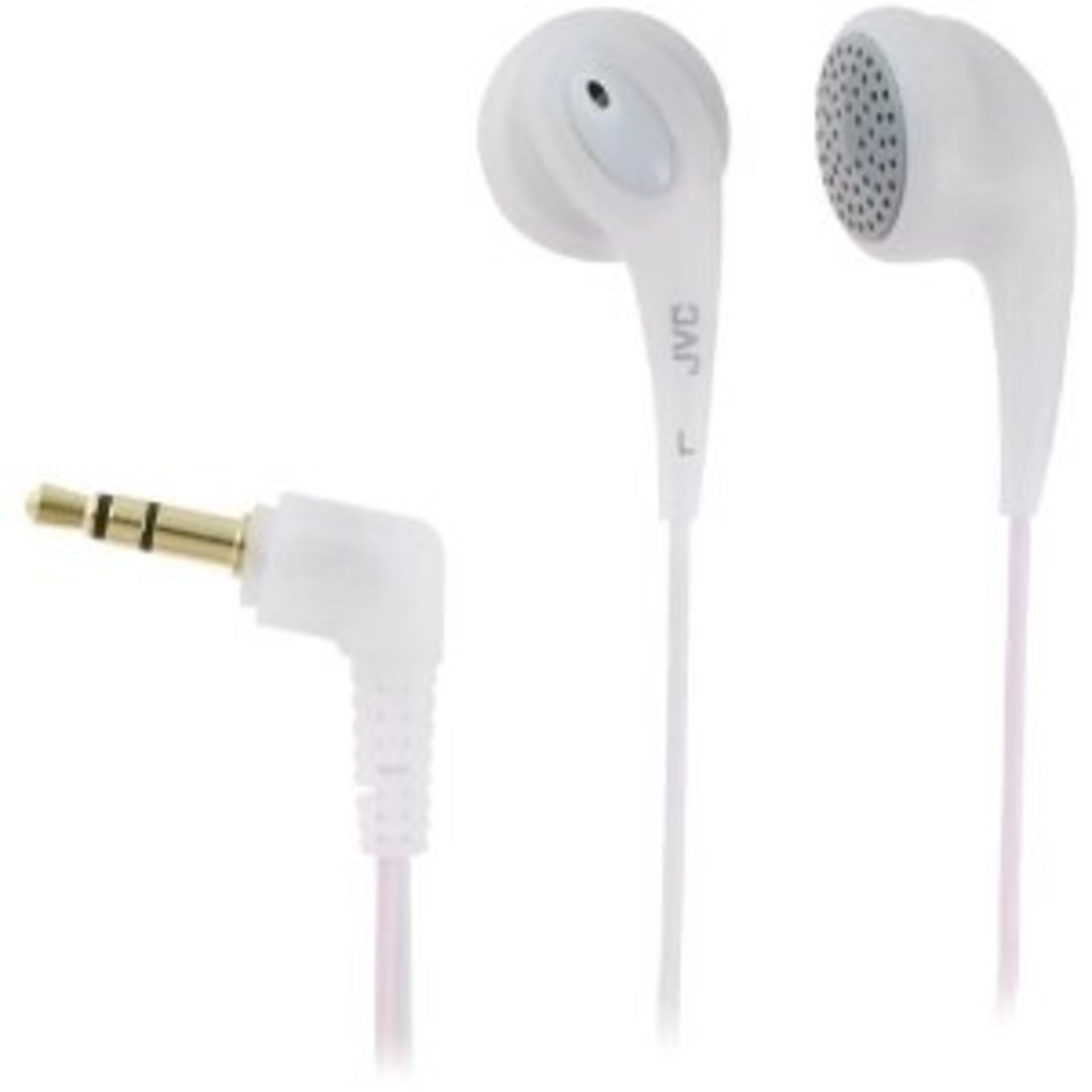 Grade A JVC Gummy Earphones Peach White RRP: £15.99 X  3  Bid price to be multiplied by Three